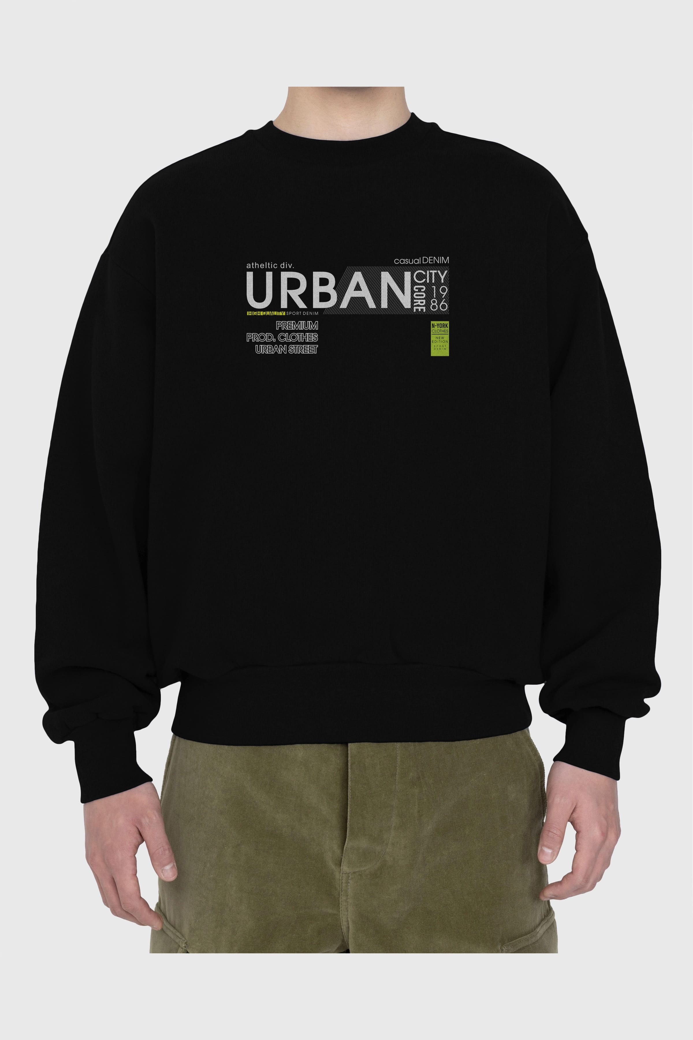 Urban Ön Baskılı Oversize Sweatshirt Erkek Kadın Unisex