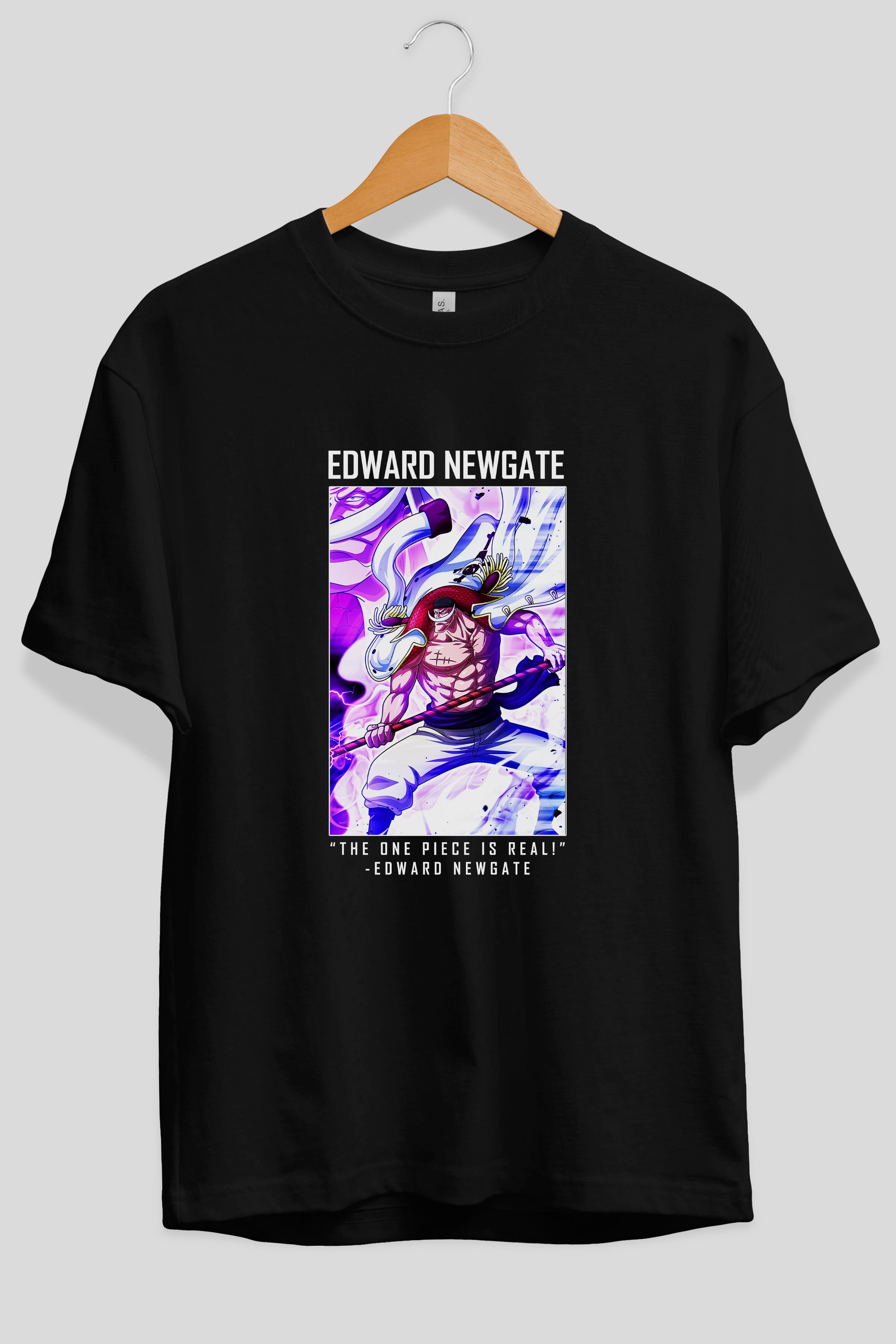 Edward Newgate Anime Ön Baskılı Oversize t-shirt Erkek Kadın Unisex