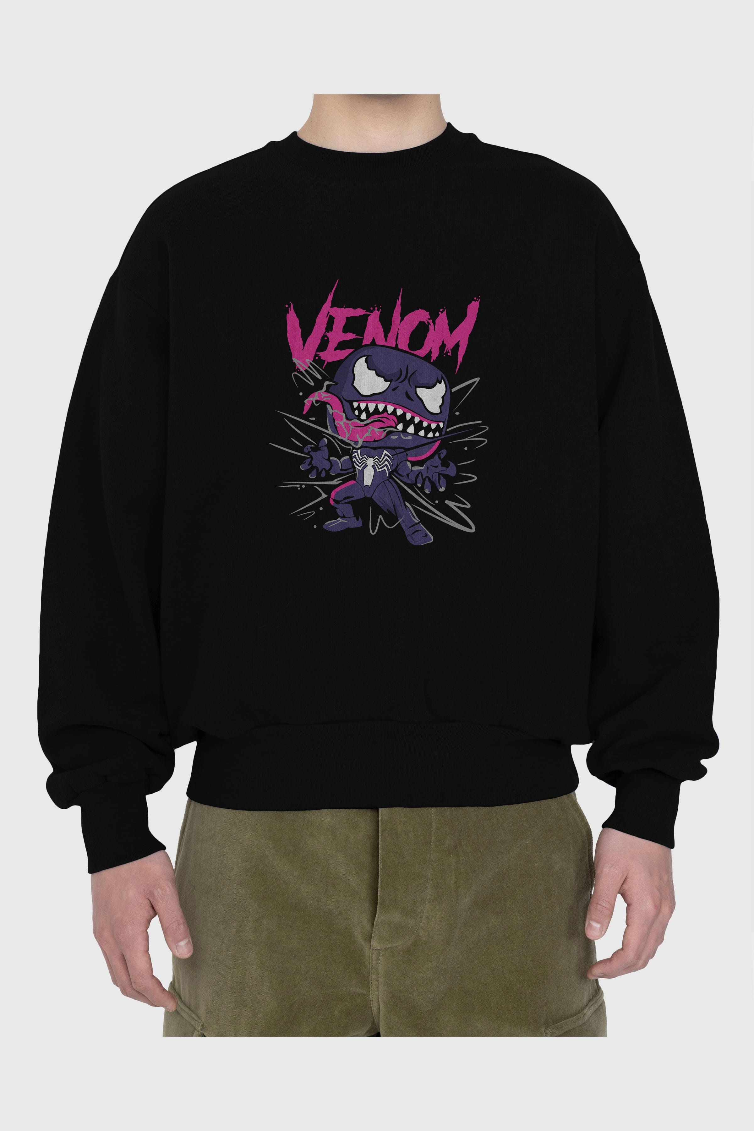 Venom (20) Ön Baskılı Oversize Sweatshirt Erkek Kadın Unisex