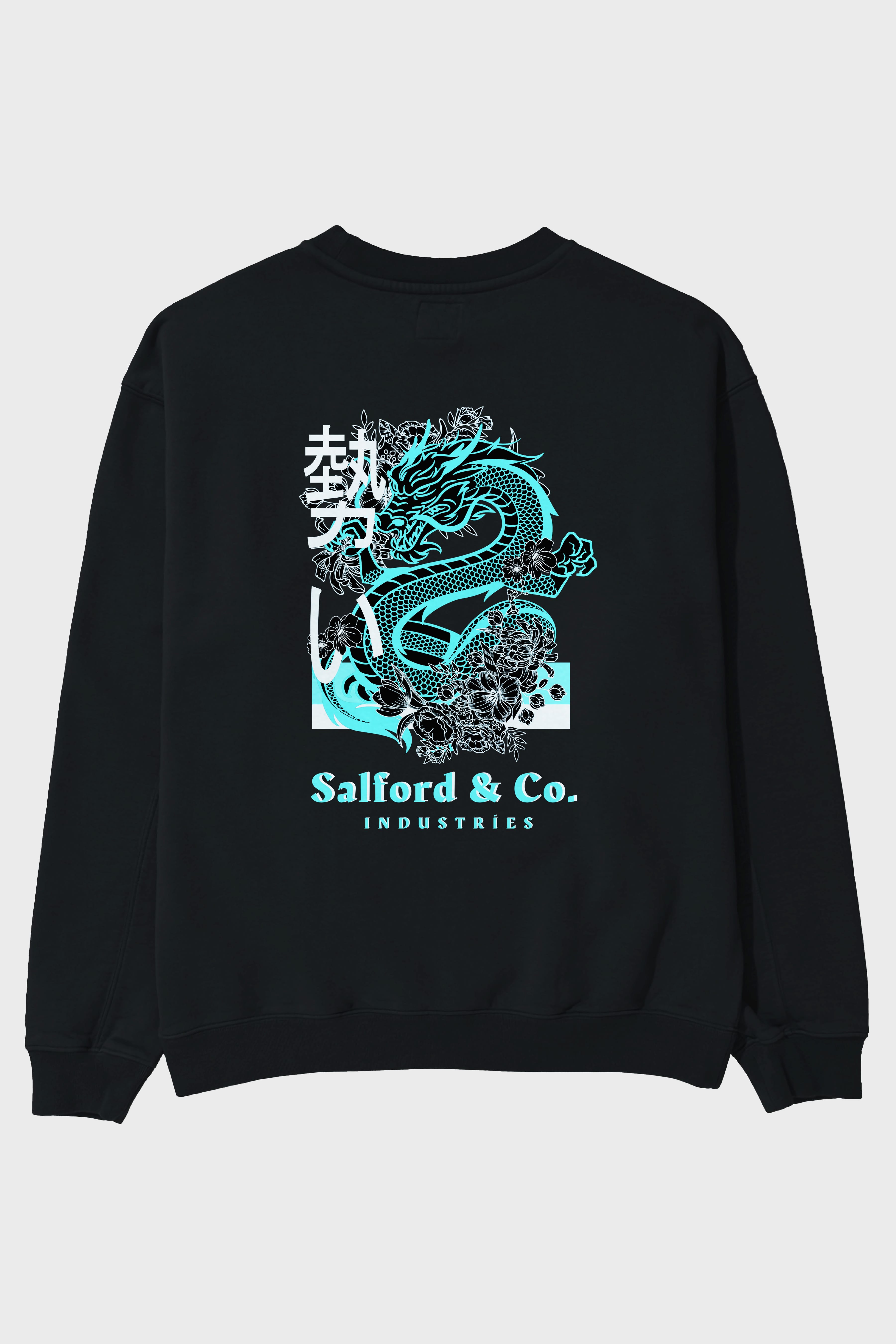 Dragon Arka Baskılı Oversize Sweatshirt Erkek Kadın Unisex