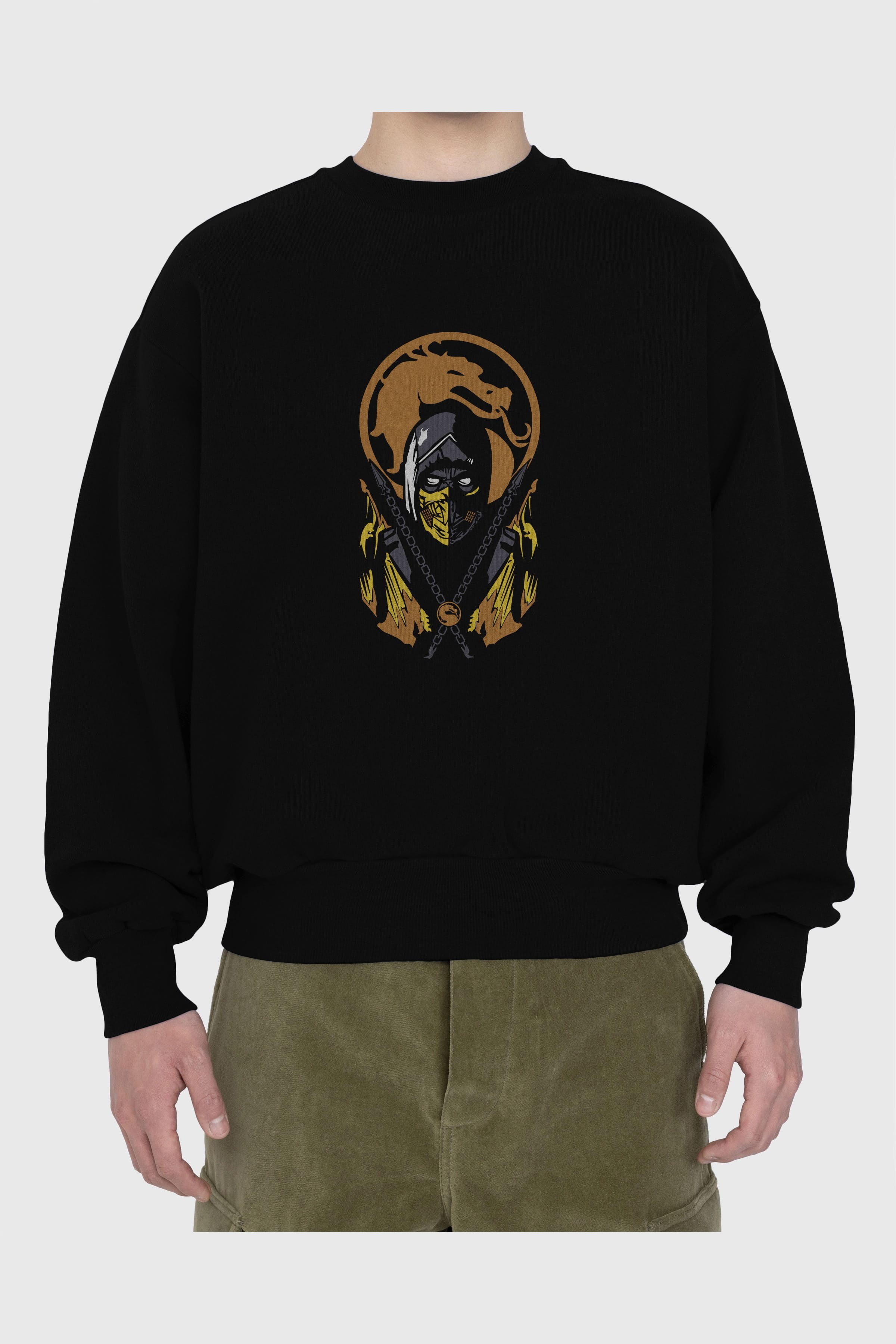 Mortal Kombat Ön Baskılı Oversize Sweatshirt Erkek Kadın Unisex