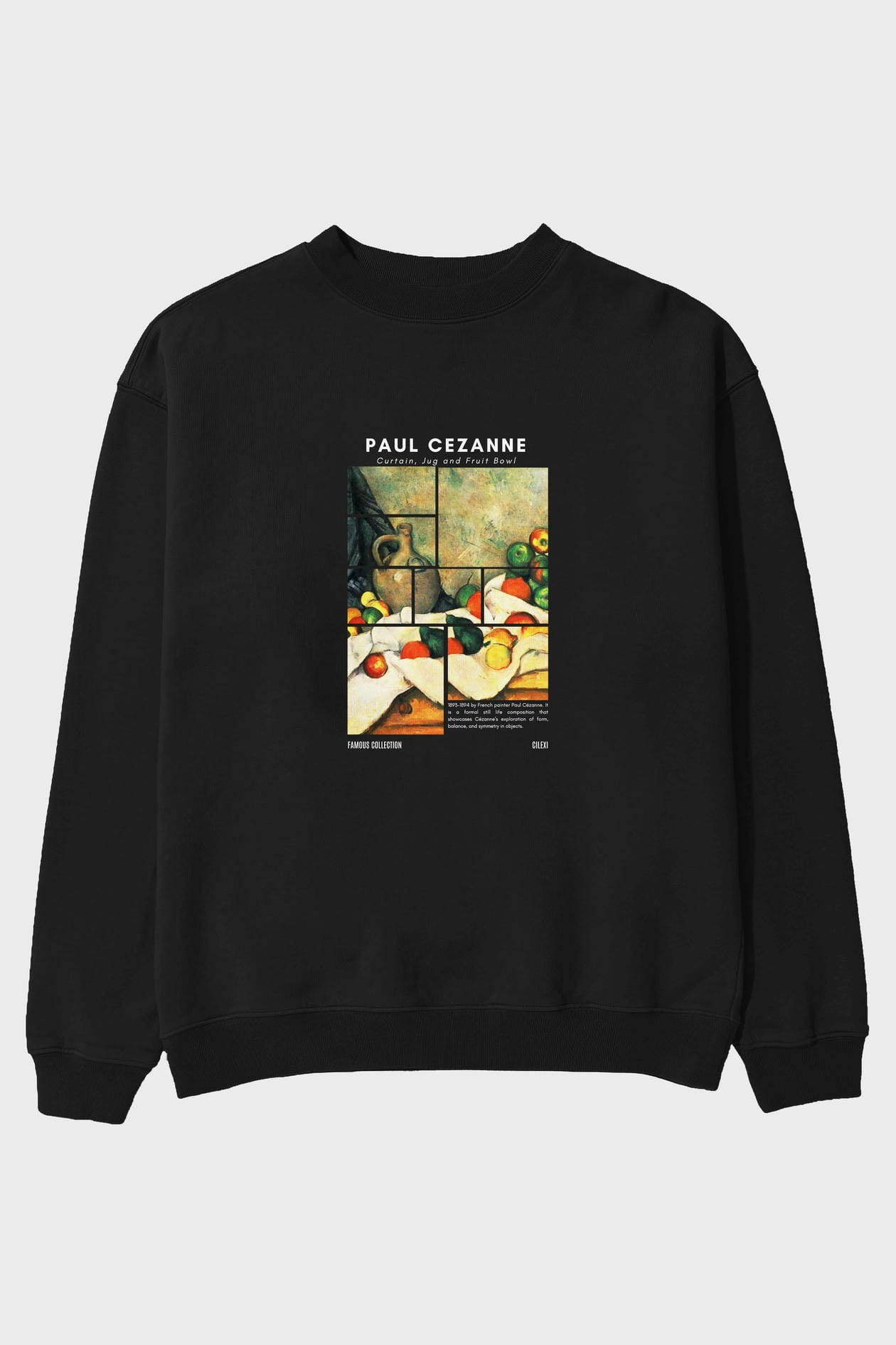 Paul Cezanne Curtain ön Baskılı Oversize Sweatshirt Erkek Kadın Unisex