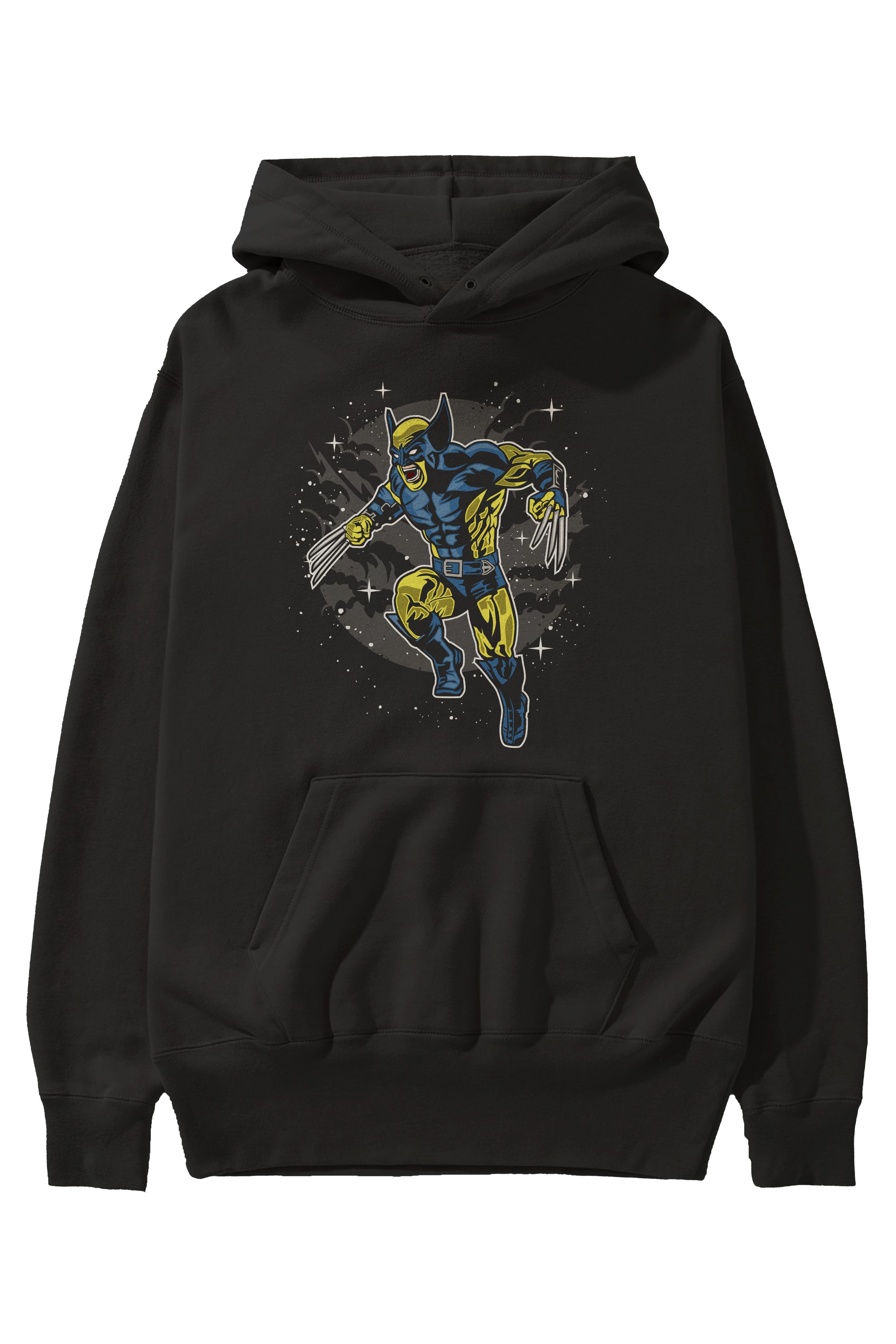 Wolverine Ön Baskılı Hoodie Oversize Kapüşonlu Sweatshirt Erkek Kadın Unisex