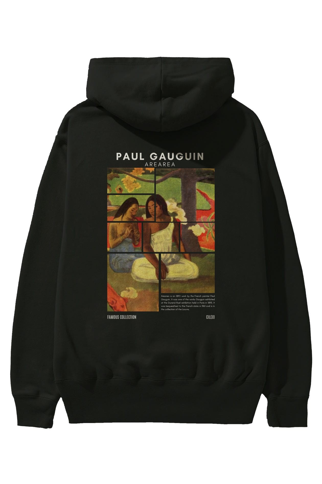 Paul Gauguin Arearea Arka Baskılı Hoodie Oversize Kapüşonlu Sweatshirt Erkek Kadın