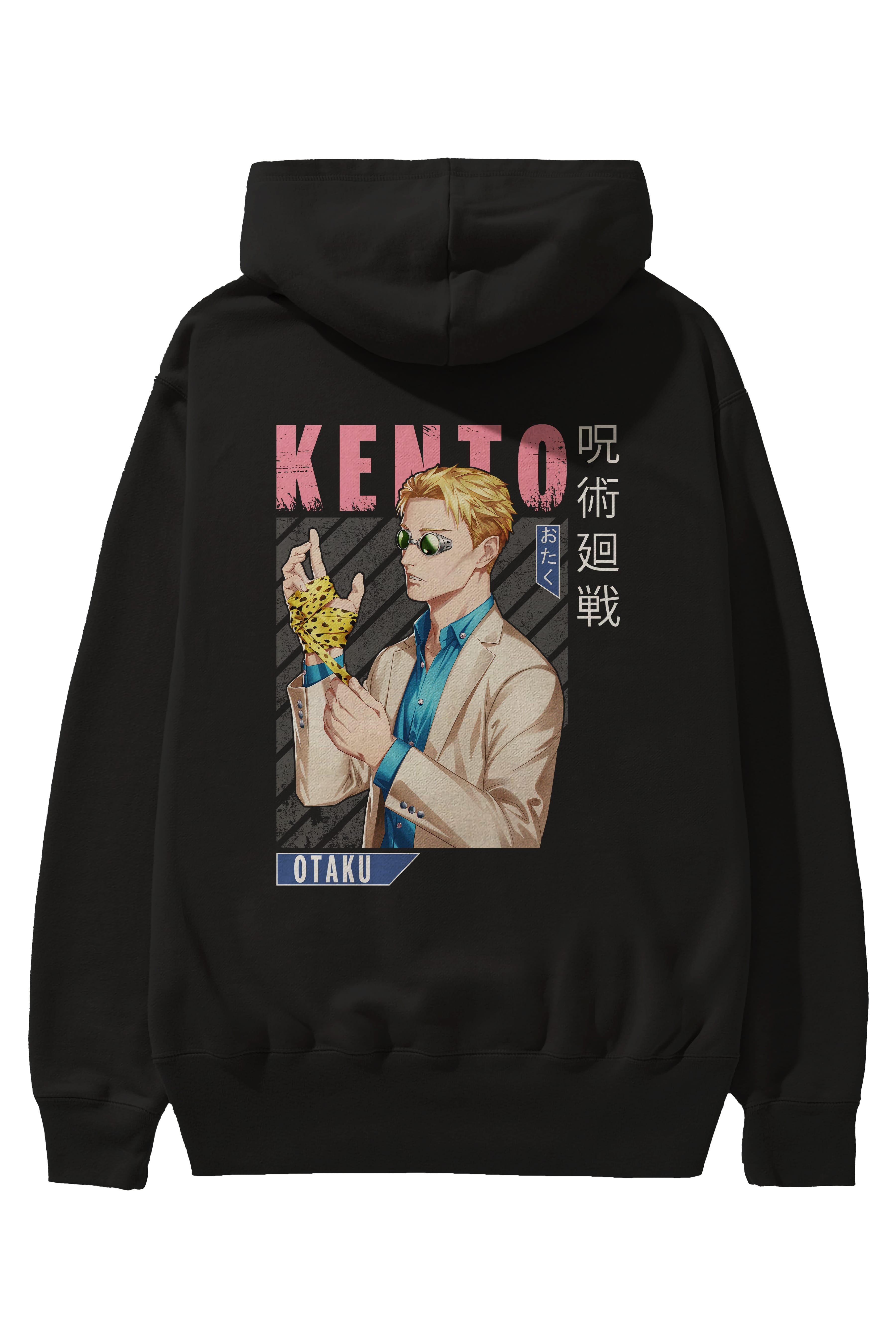 Kento Nanami Anime Arka Baskılı Hoodie Oversize Kapüşonlu Sweatshirt Erkek Kadın Unisex
