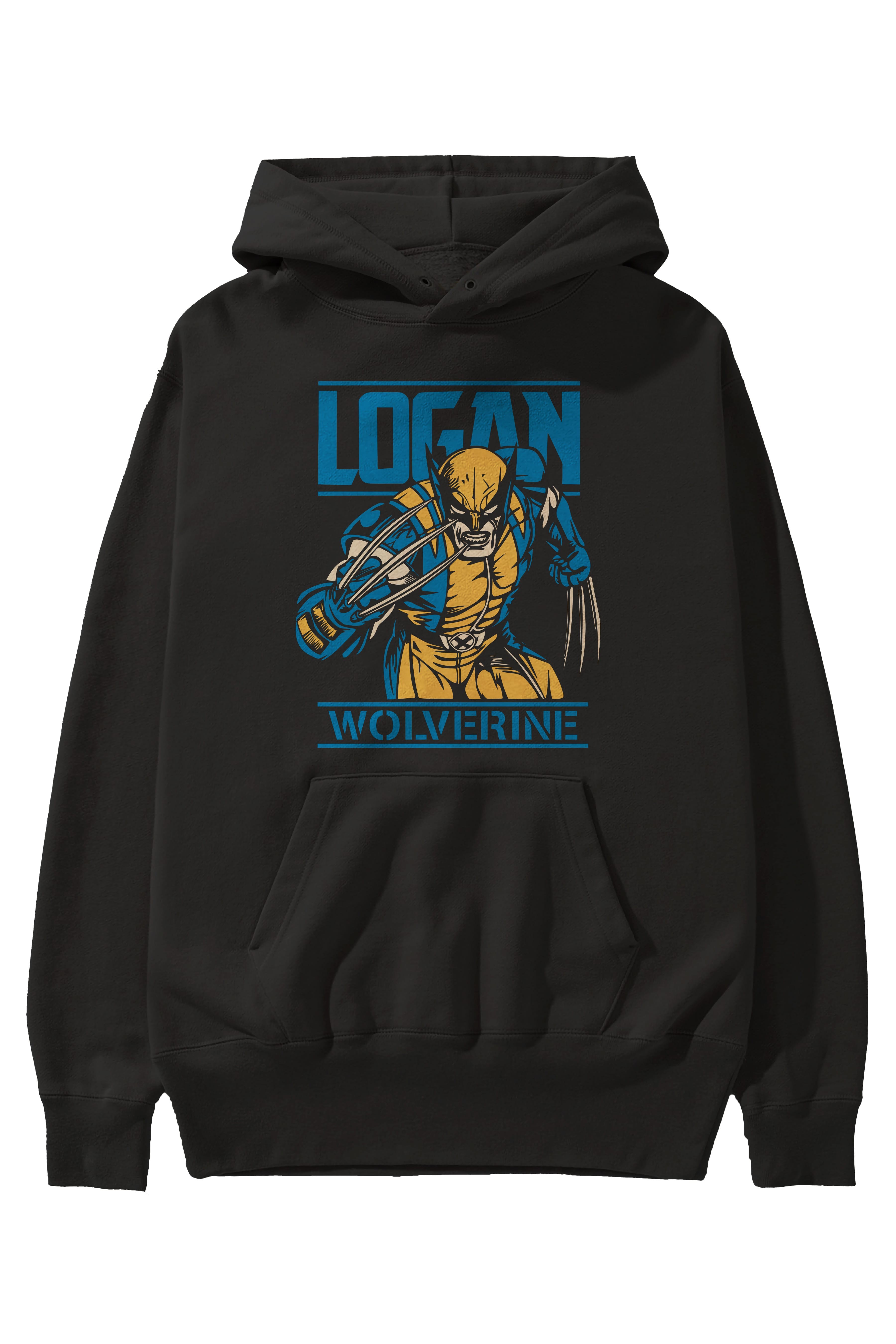 Wolverine Logan Ön Baskılı Hoodie Oversize Kapüşonlu Sweatshirt Erkek Kadın Unisex