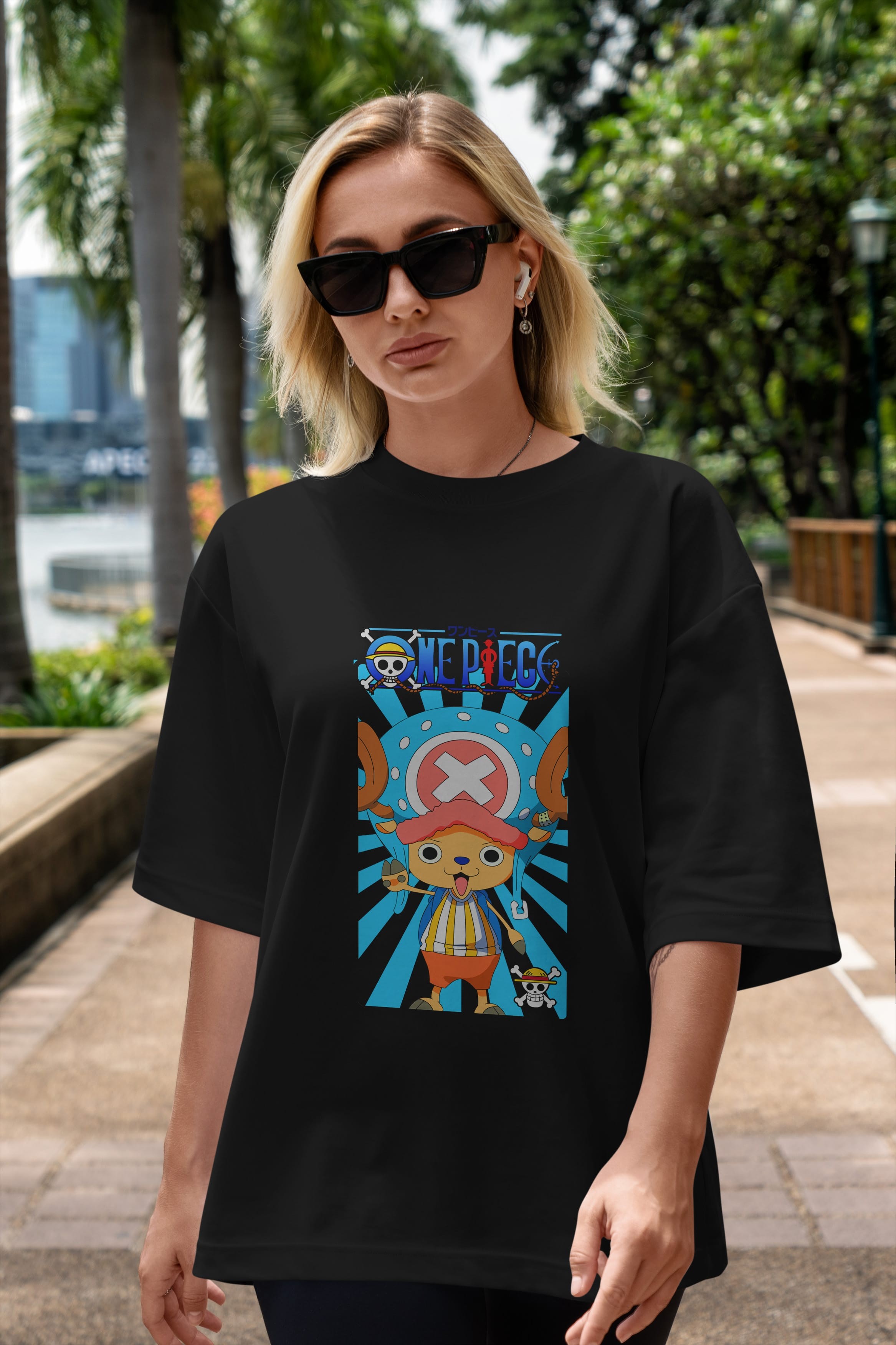 Chopper Anime Ön Baskılı Oversize t-shirt Erkek Kadın Unisex