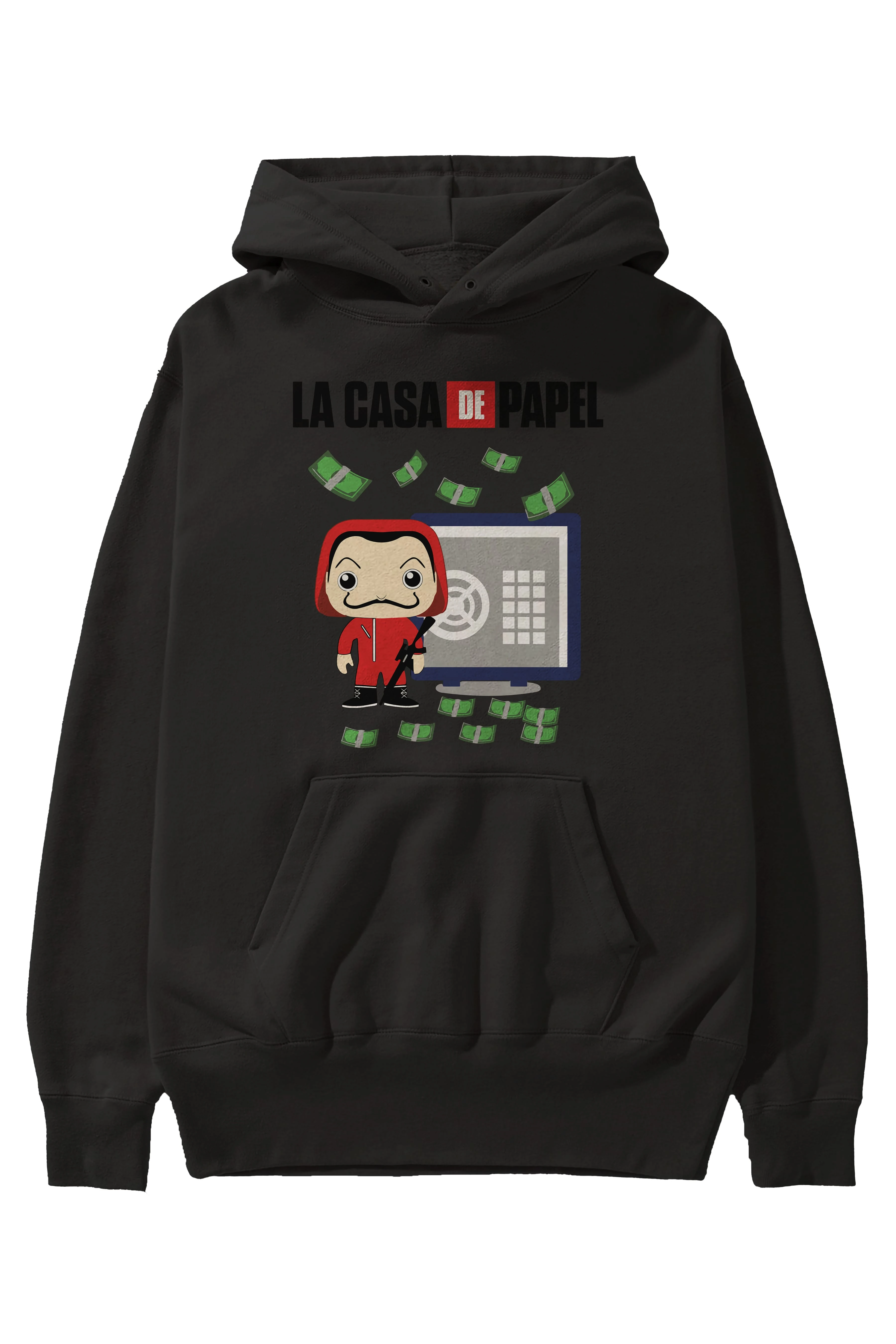 La Casa De Papel (4) Ön Baskılı Hoodie Oversize Kapüşonlu Sweatshirt Erkek Kadın Unisex