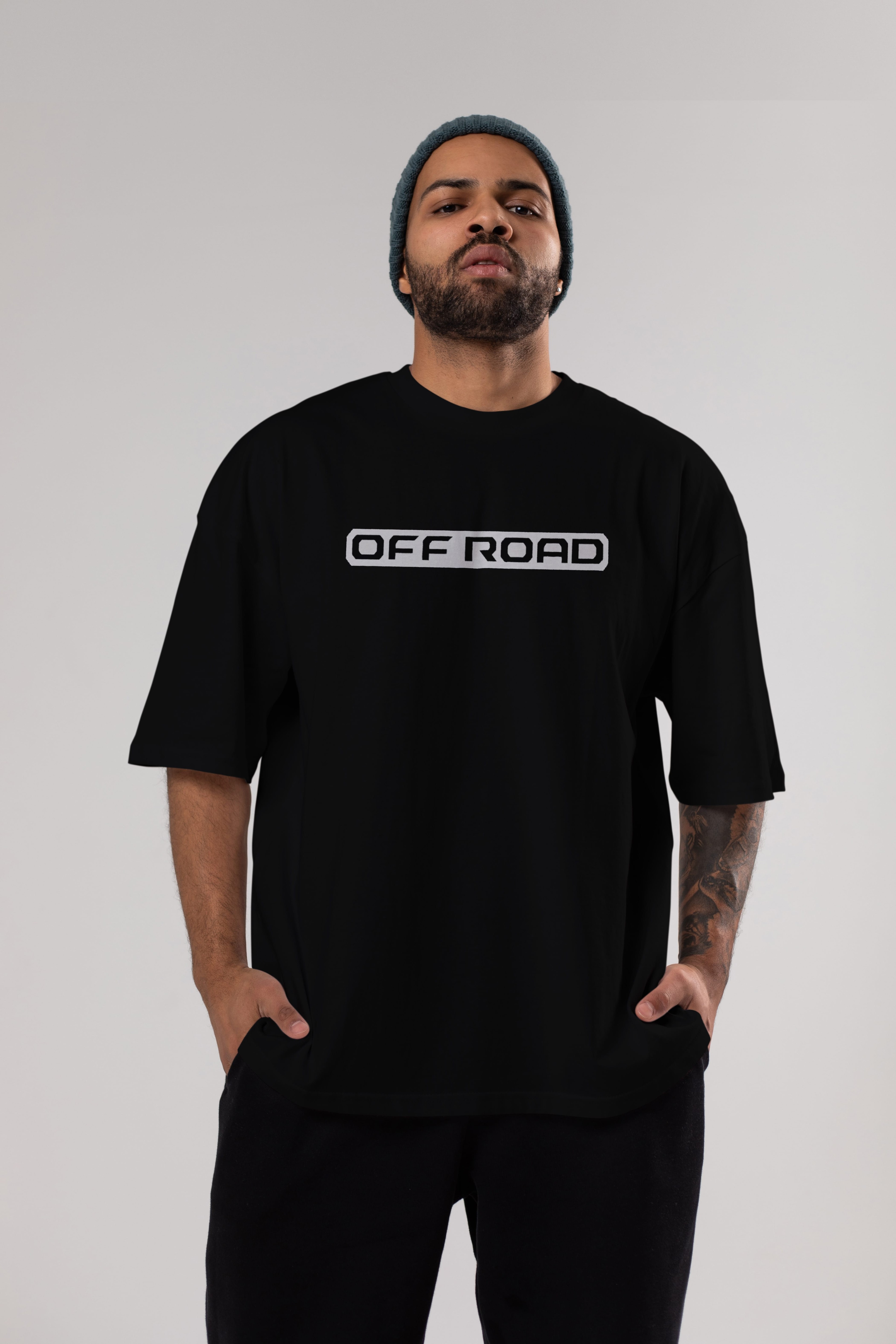 Off Road Ön Baskılı Oversize t-shirt %100 pamuk Erkek Kadın Unisex