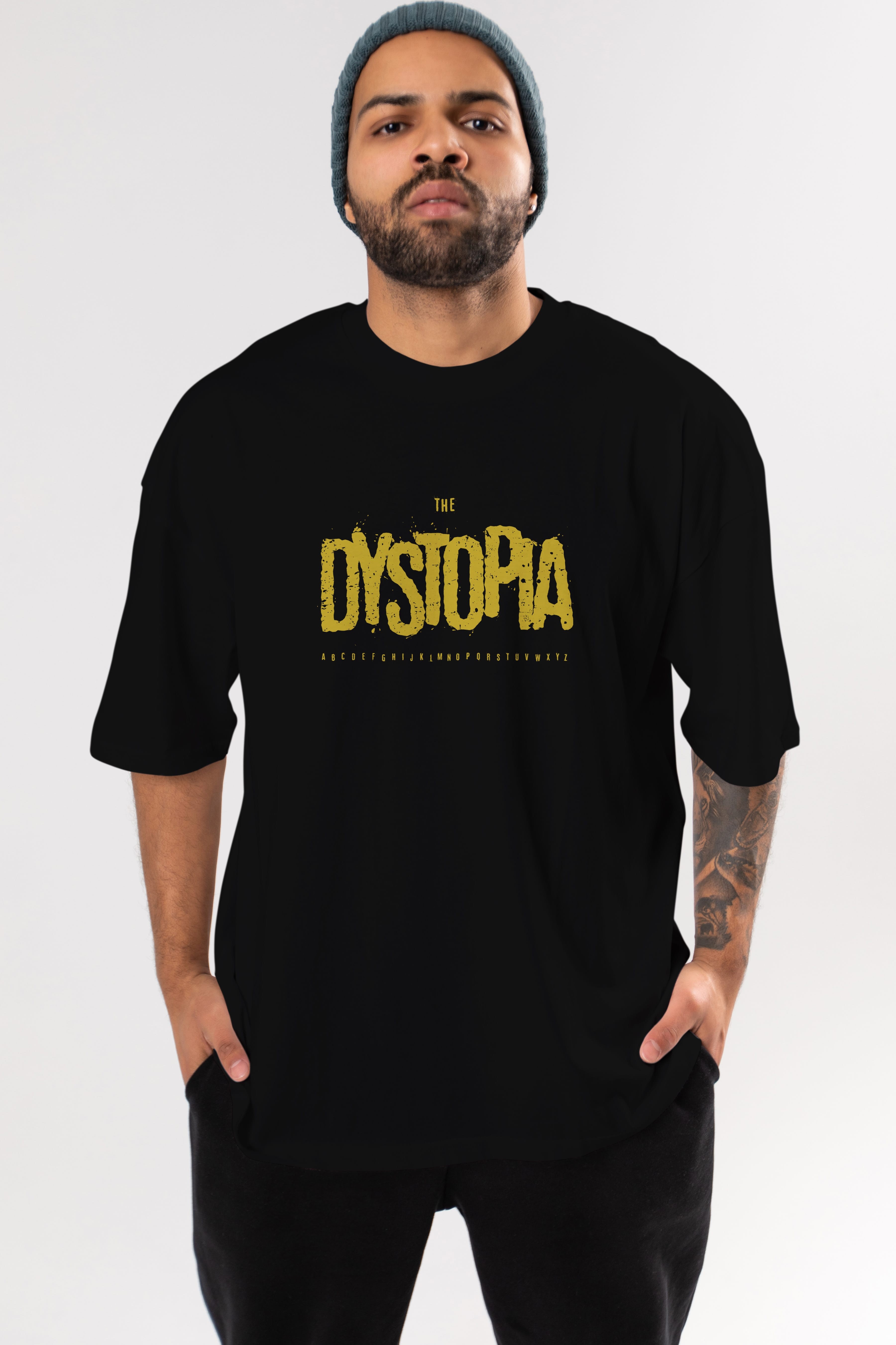 The Dystopia Ön Baskılı Oversize t-shirt Erkek Kadın Unisex