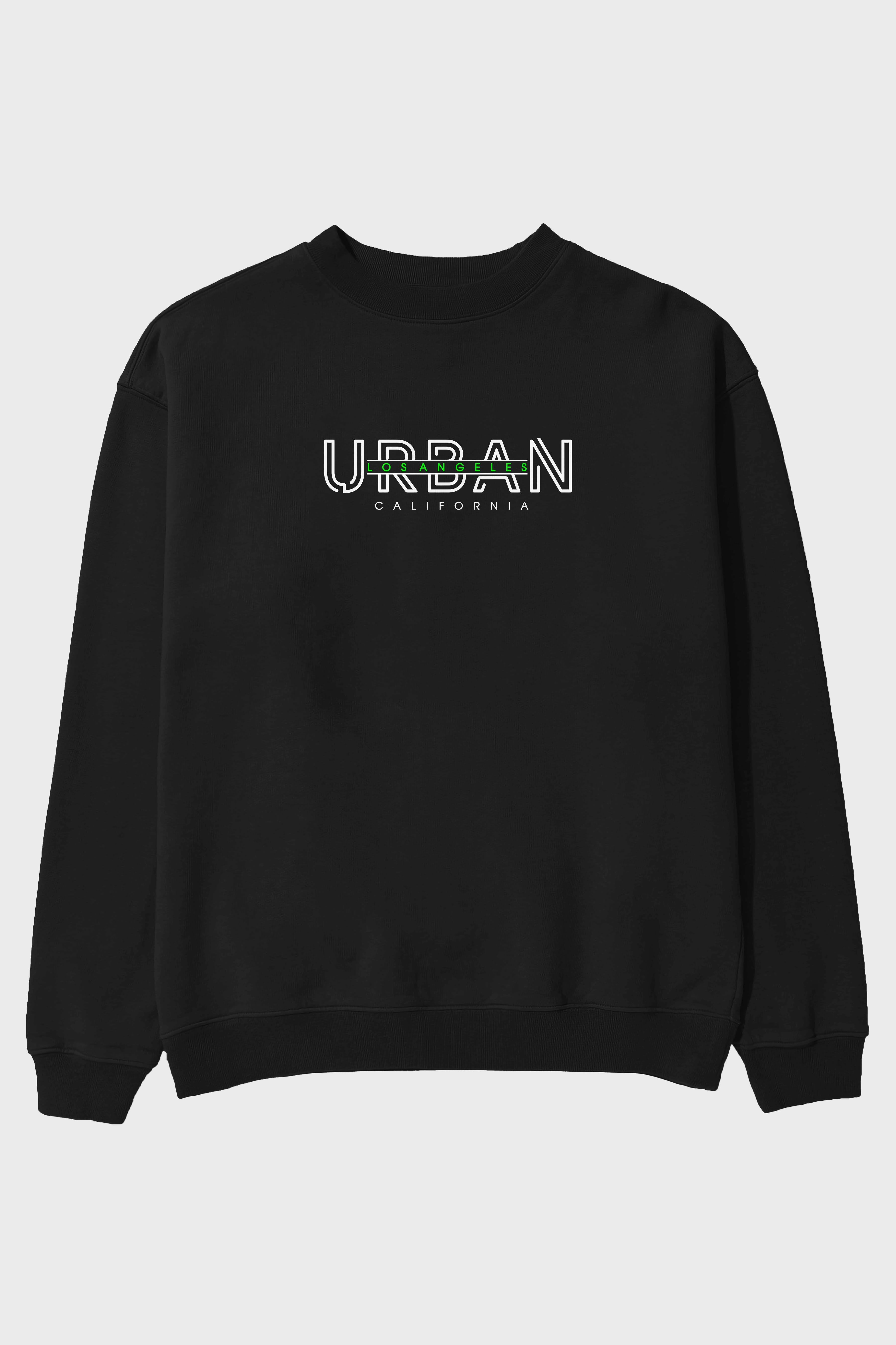 Urban Los Angeles Ön Baskılı Oversize Sweatshirt Erkek Kadın Unisex