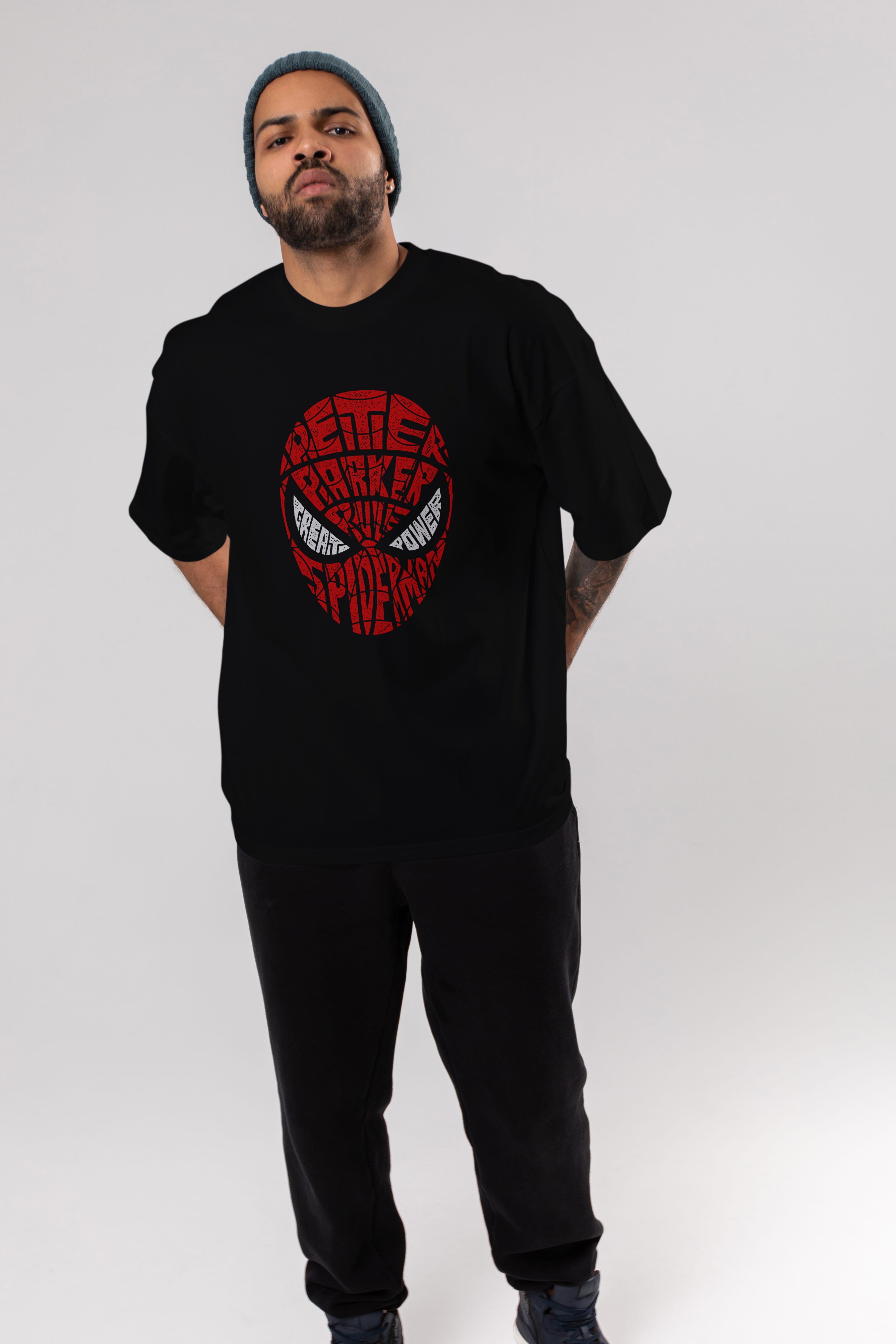 Spiderman Ön Baskılı Oversize t-shirt %100 pamuk Erkek Kadın Unisex