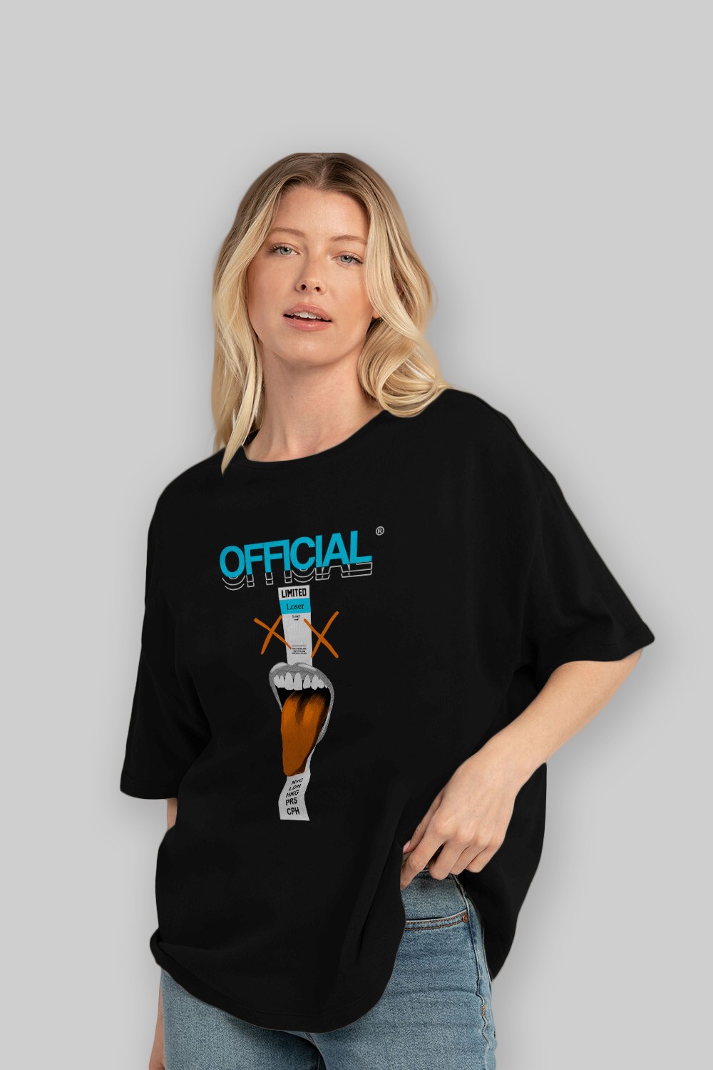 Official Loser Ön Baskılı Oversize t-shirt Erkek Kadın Unisex