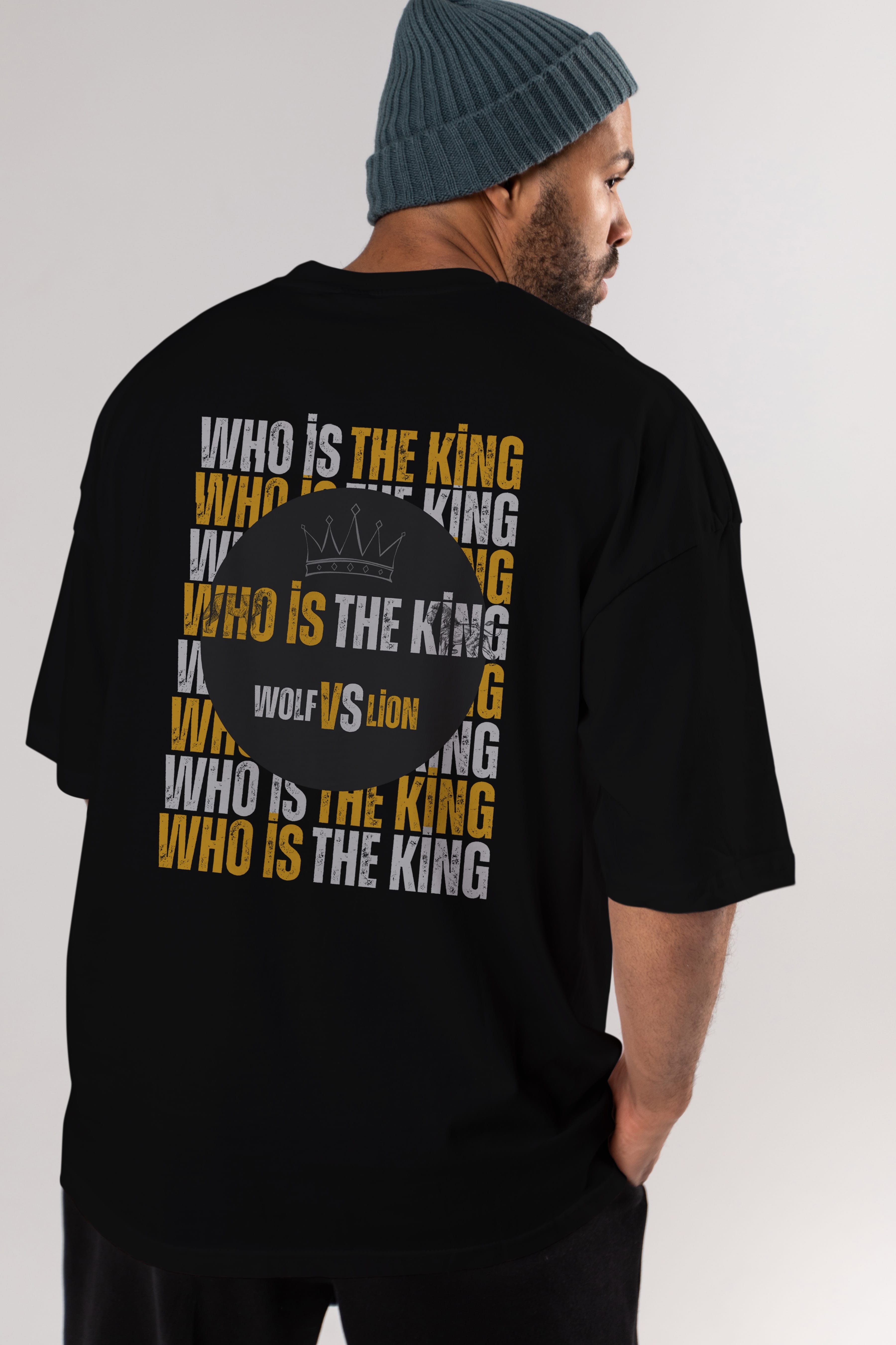 Who Is The King Yazılı Arka Baskılı Oversize t-shirt Erkek Kadın Unisex