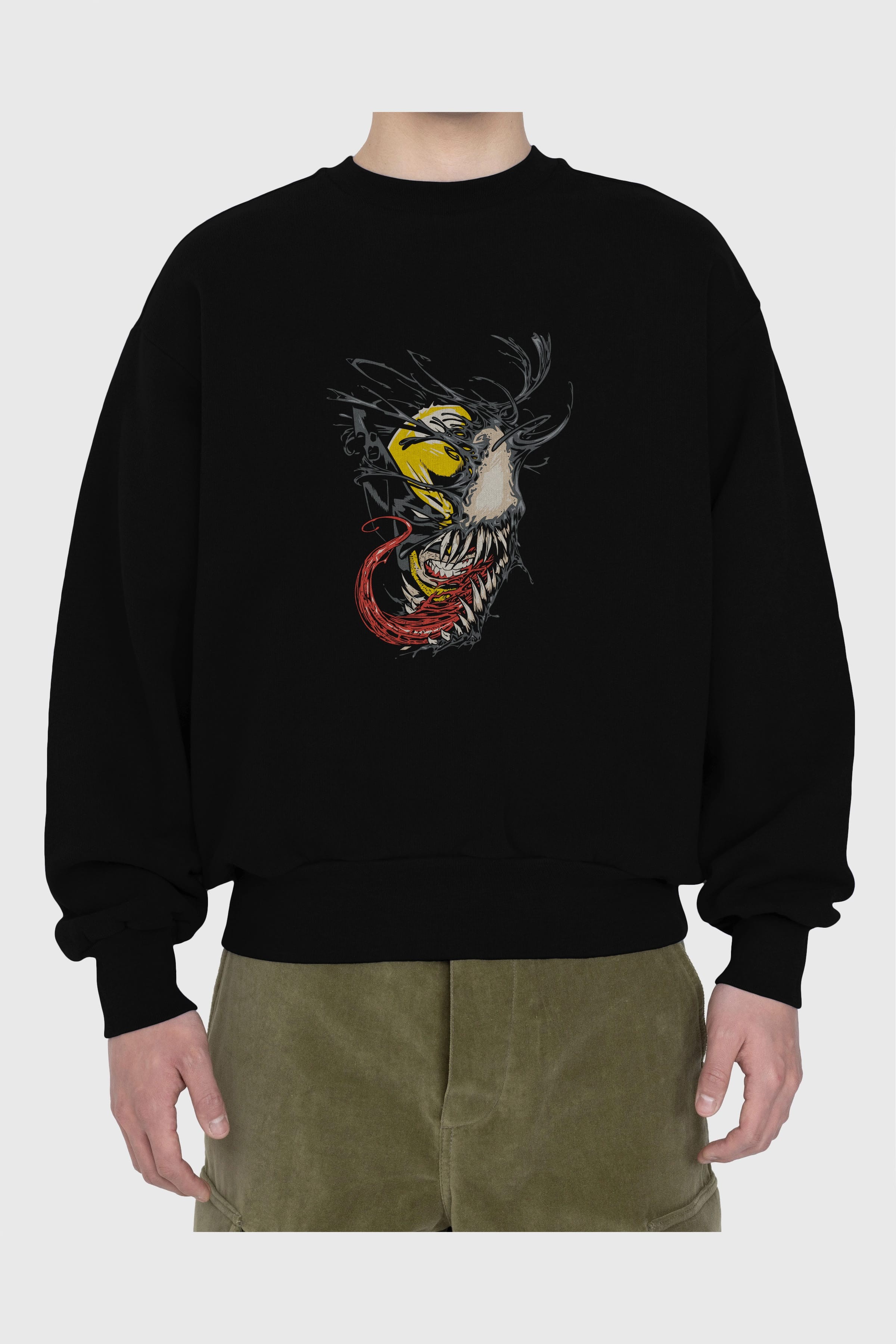 Venom (4) Ön Baskılı Oversize Sweatshirt Erkek Kadın Unisex