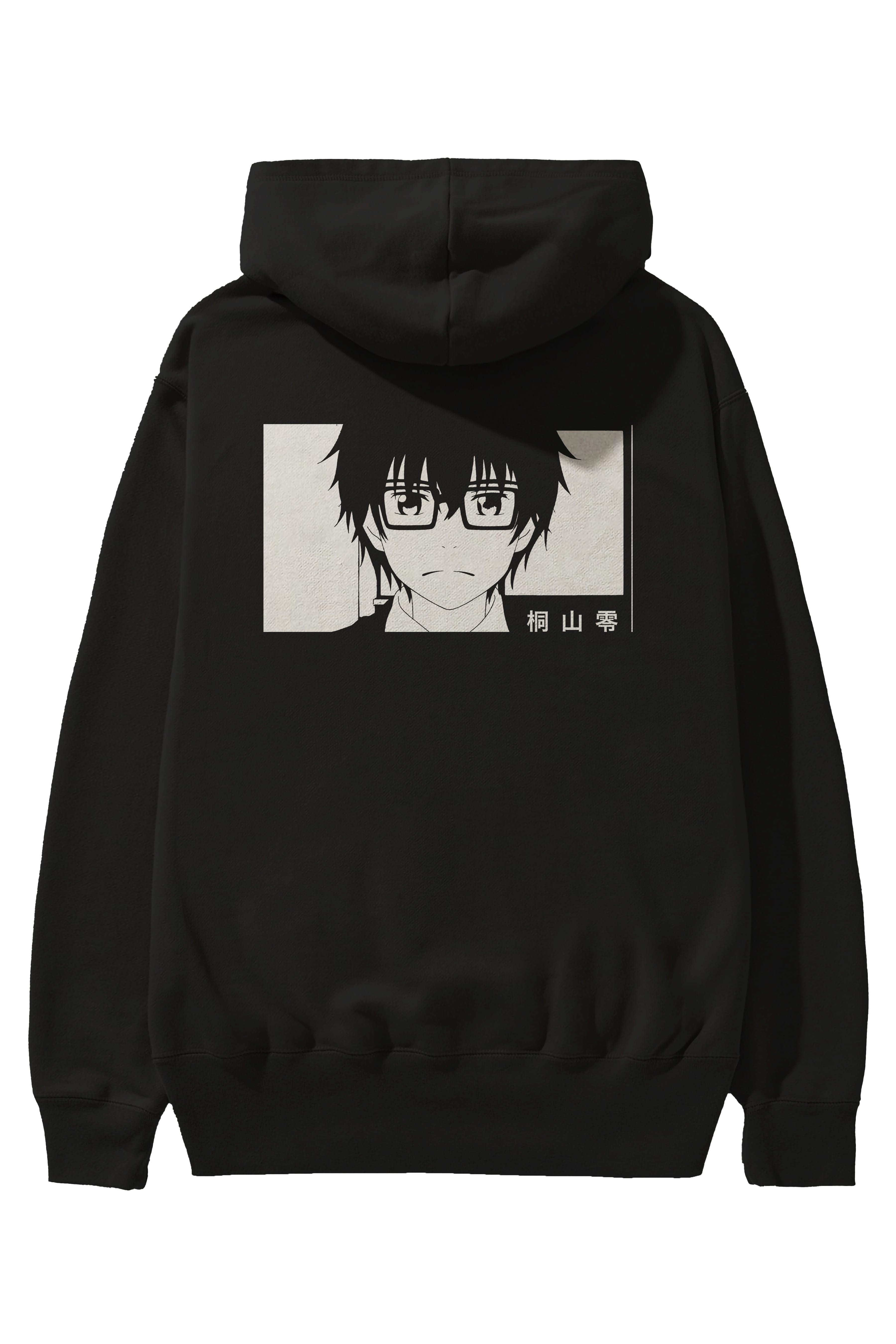 Rei Kiriyama 3 Anime Arka Baskılı Hoodie Oversize Kapüşonlu Sweatshirt Erkek Kadın Unisex