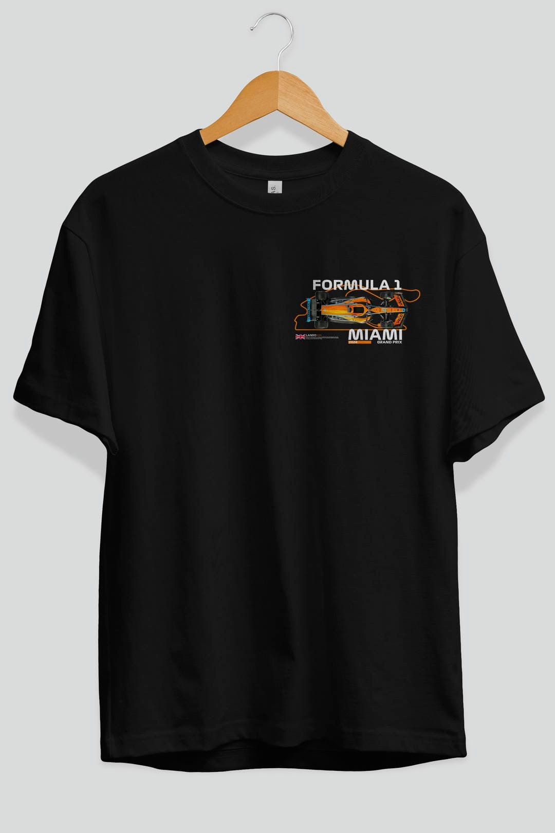 Formula 1 Miami Grand Prix Ön Sol Baskılı Oversize t-shirt Erkek Kadın Unisex %100 Pamuk Bisiklet Yaka tişort