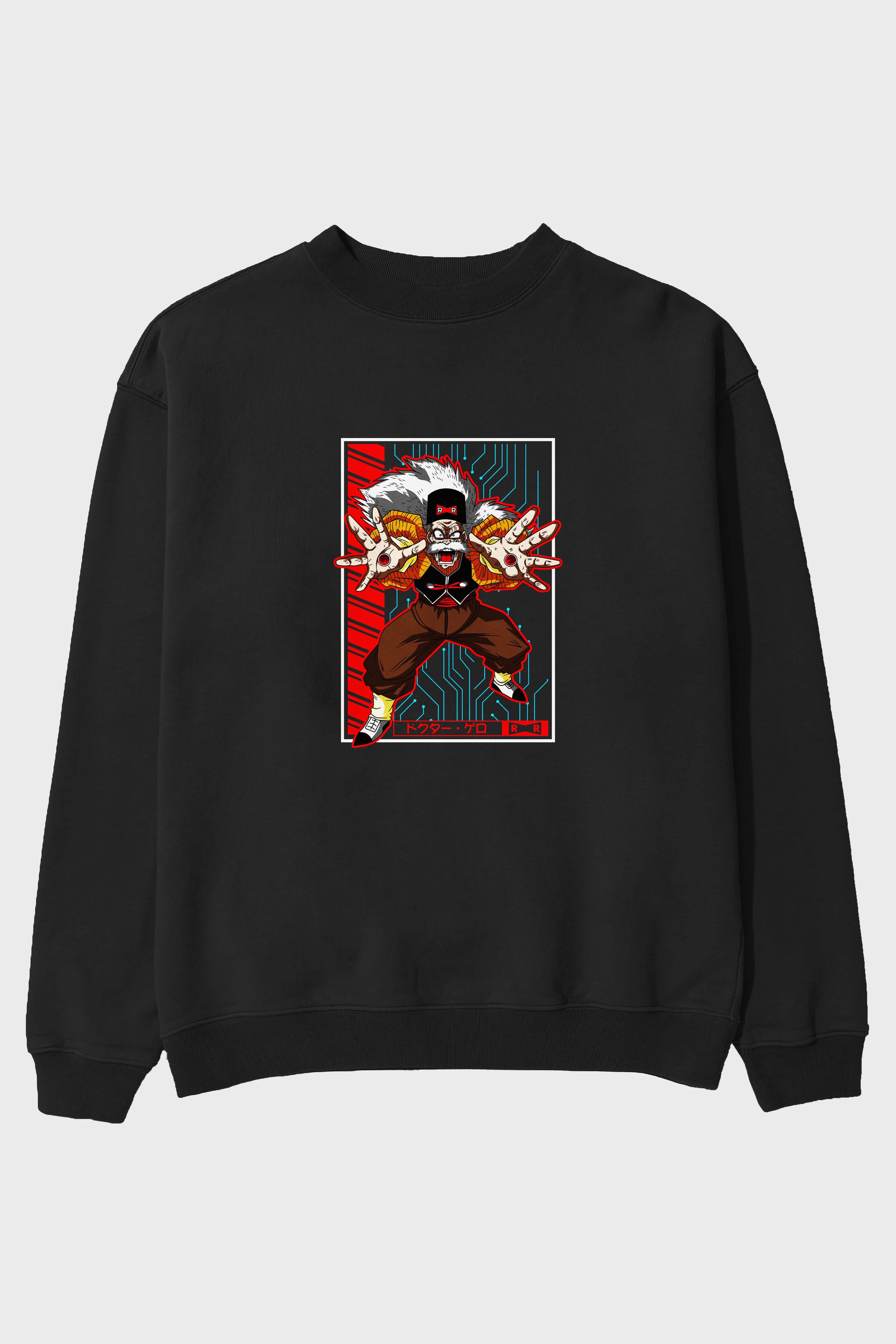 DragonBall DrMakigero Anime Ön Baskılı Oversize Sweatshirt Erkek Kadın Unisex