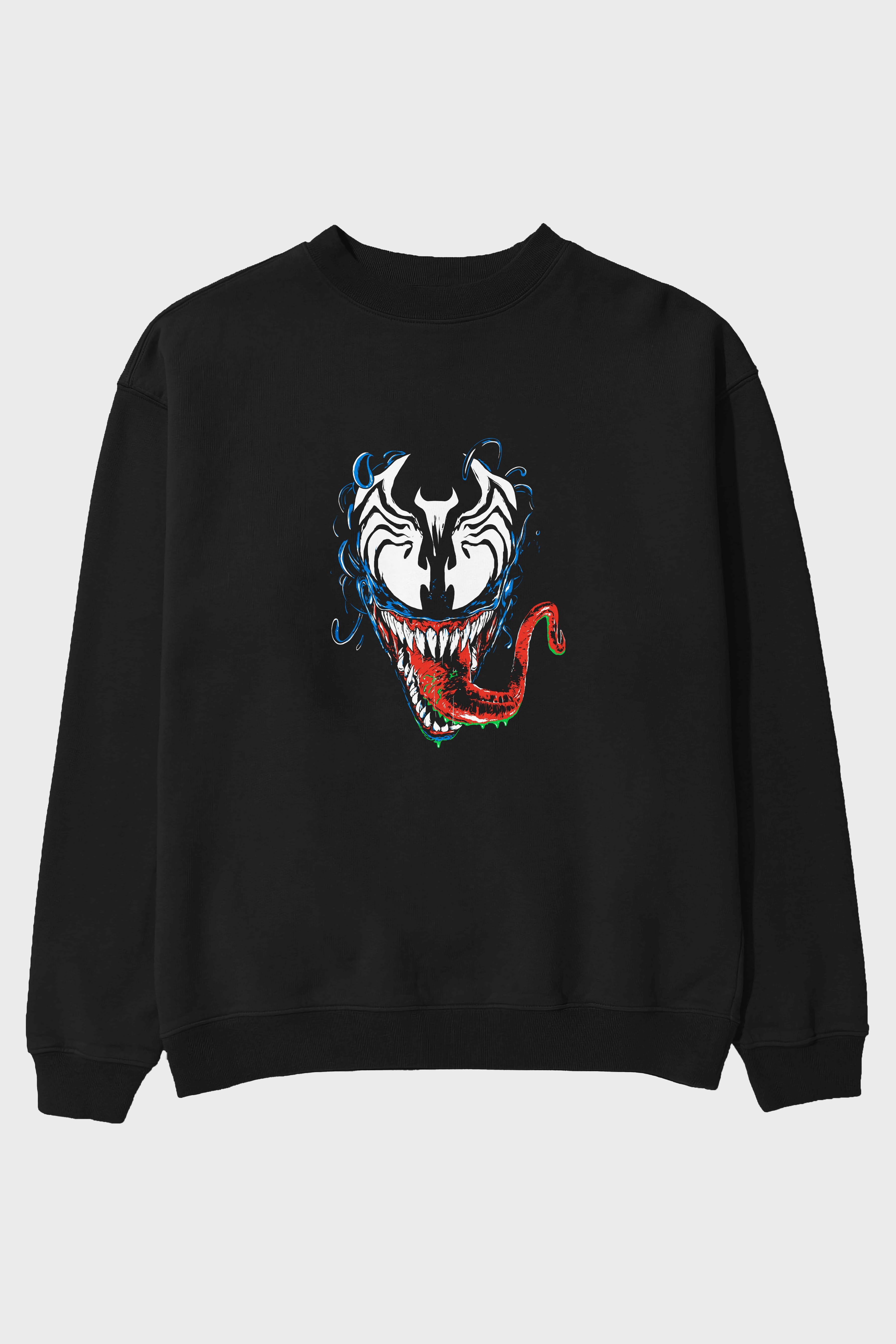 Venom (2) Ön Baskılı Oversize Sweatshirt Erkek Kadın Unisex