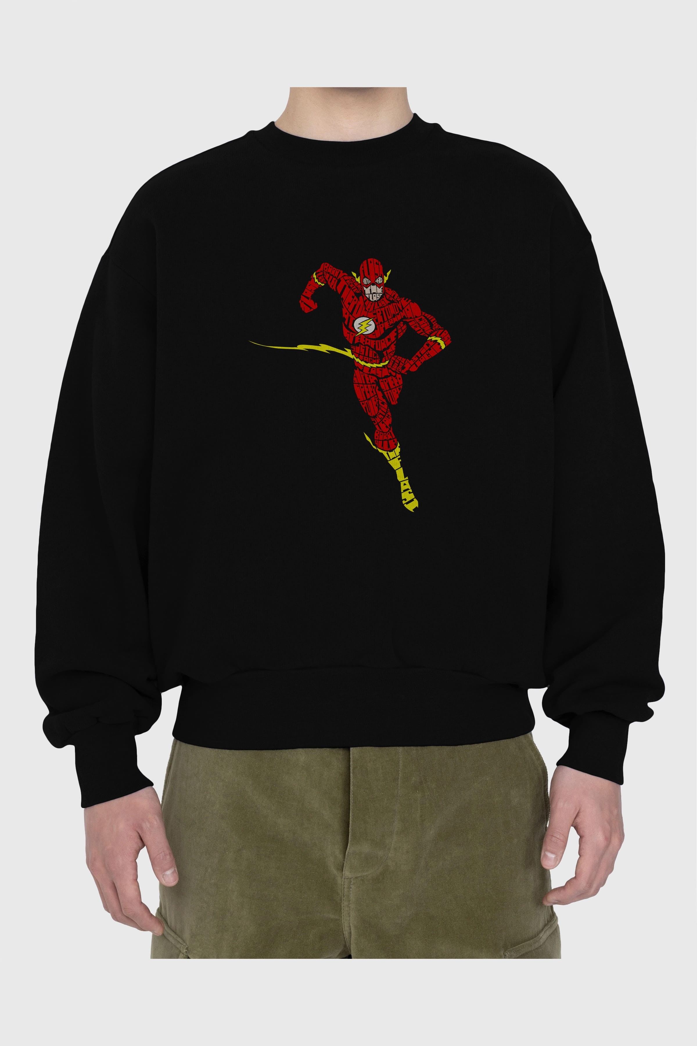 The Flash Ön Baskılı Oversize Sweatshirt Erkek Kadın Unisex