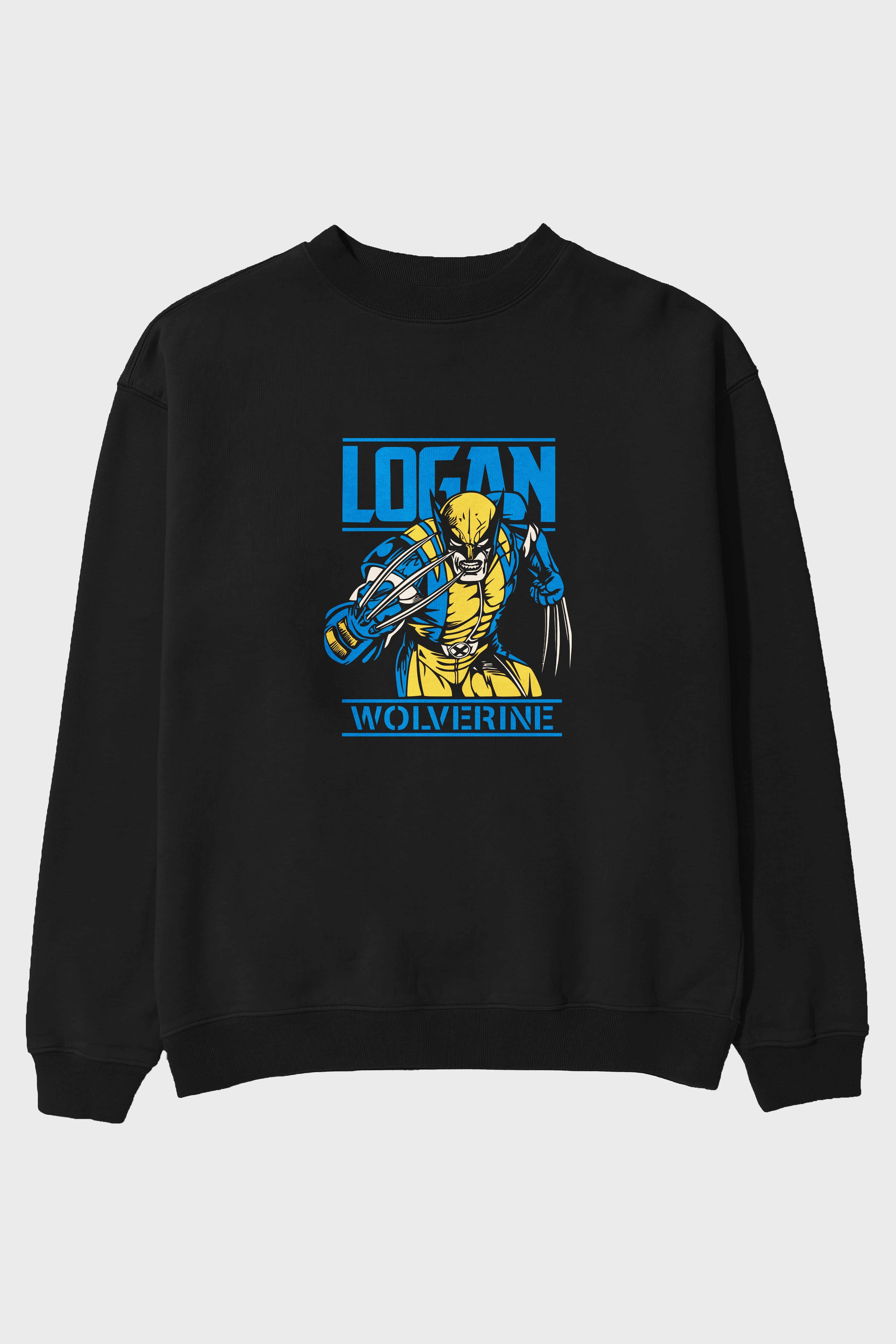 Wolverine Logan Ön Baskılı Oversize Sweatshirt Erkek Kadın Unisex