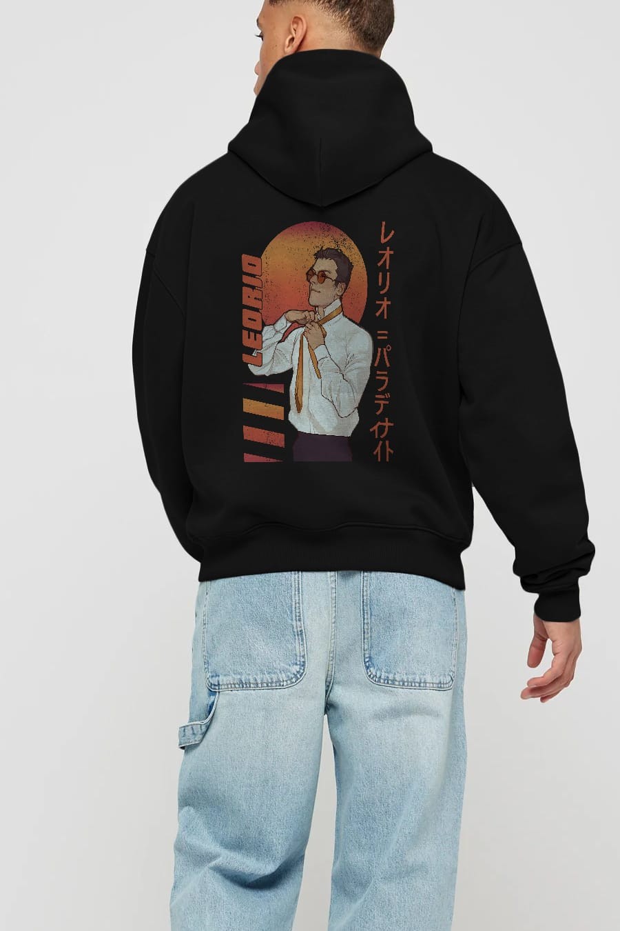 Leorio Paladiknight 5 (2) Anime Arka Baskılı Hoodie Oversize Kapüşonlu Sweatshirt Erkek Kadın Unisex