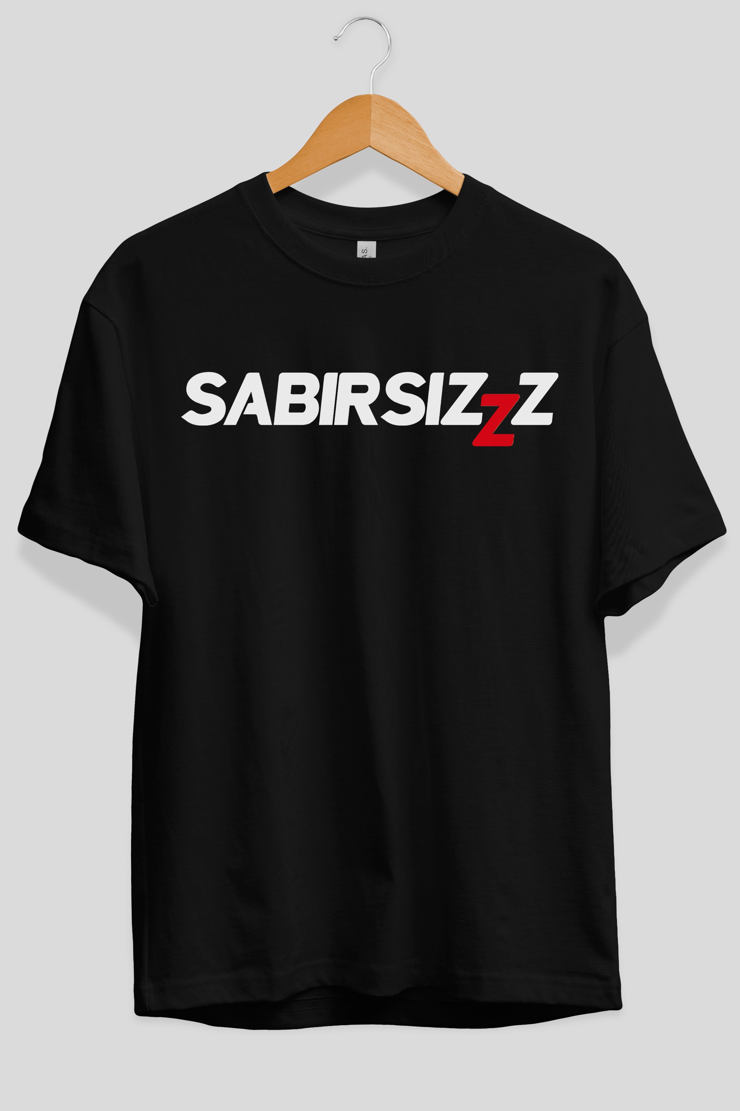 Sabırsız Ön Baskılı Oversize t-shirt %100 pamuk Erkek Kadın Unisex