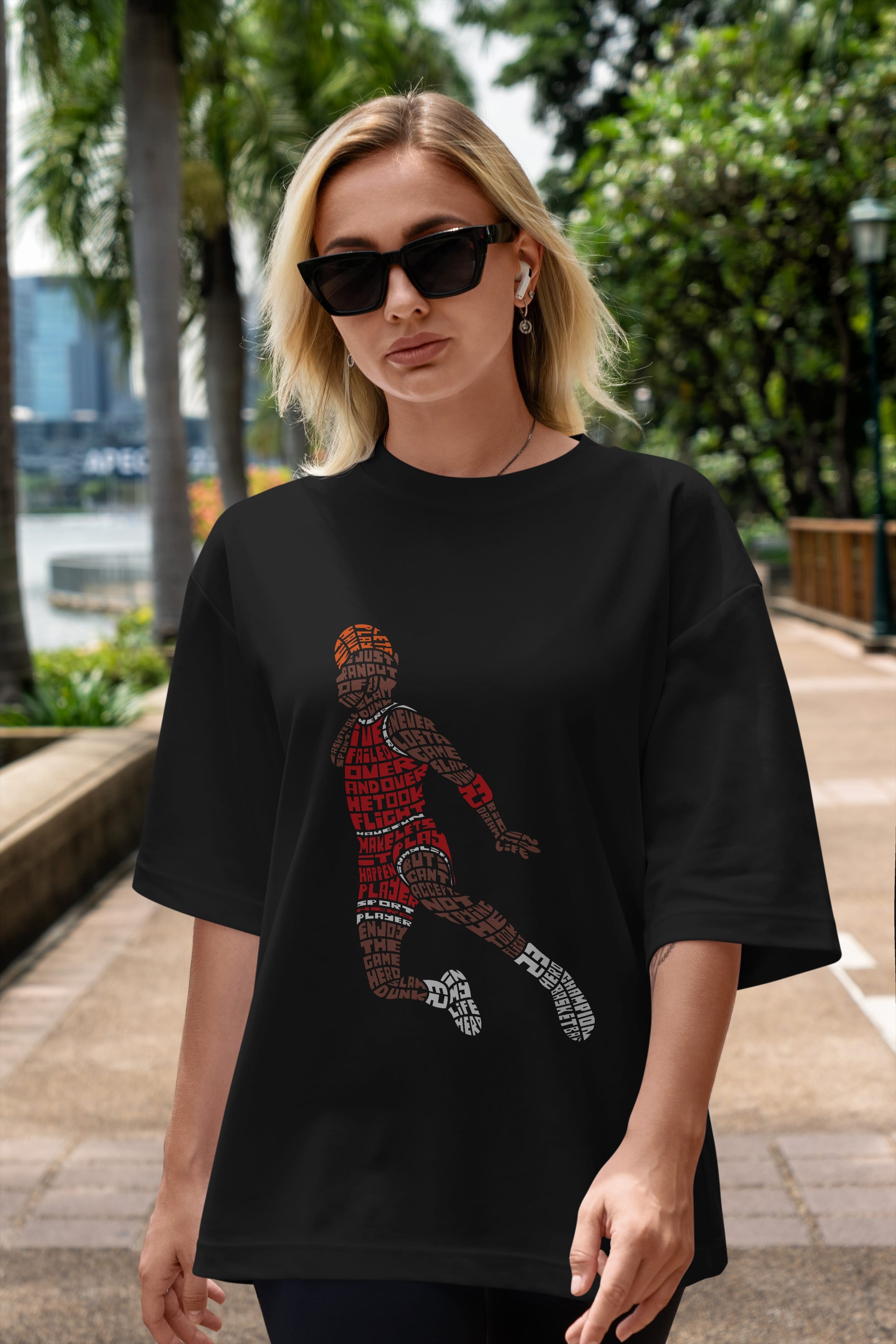 Slamdunk Ön Baskılı Oversize t-shirt %100 pamuk Erkek Kadın Unisex