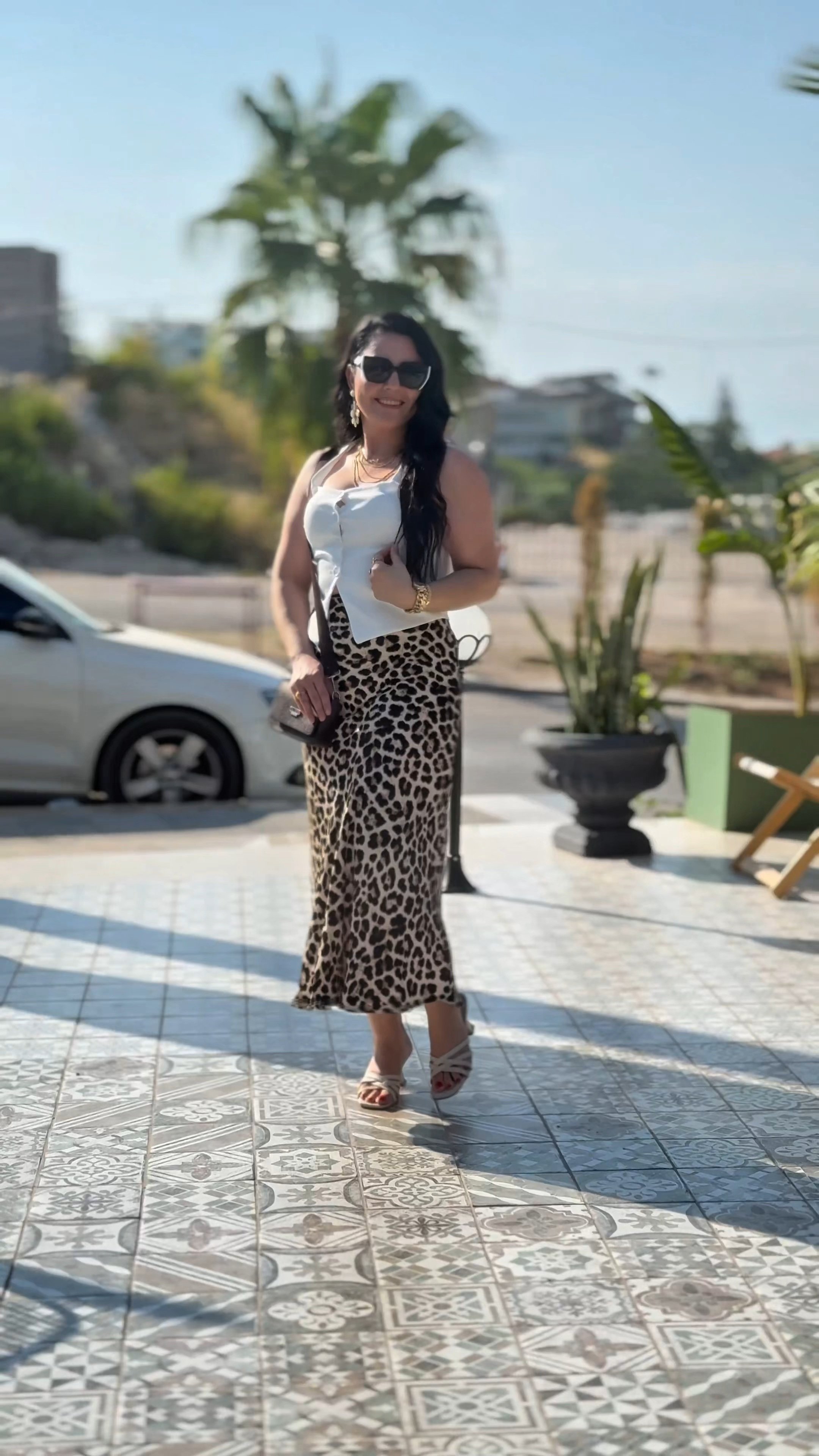 leopar etek kumaş gömlek konbin ikilisi ✨️