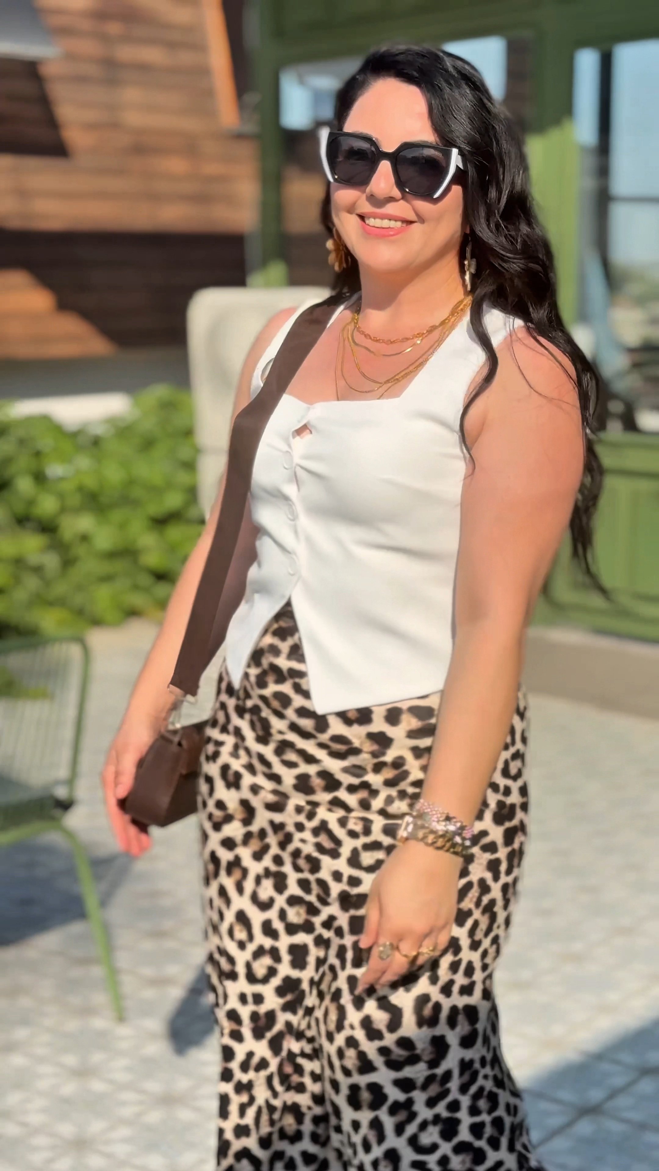 leopar etek kumaş gömlek konbin ikilisi ✨️