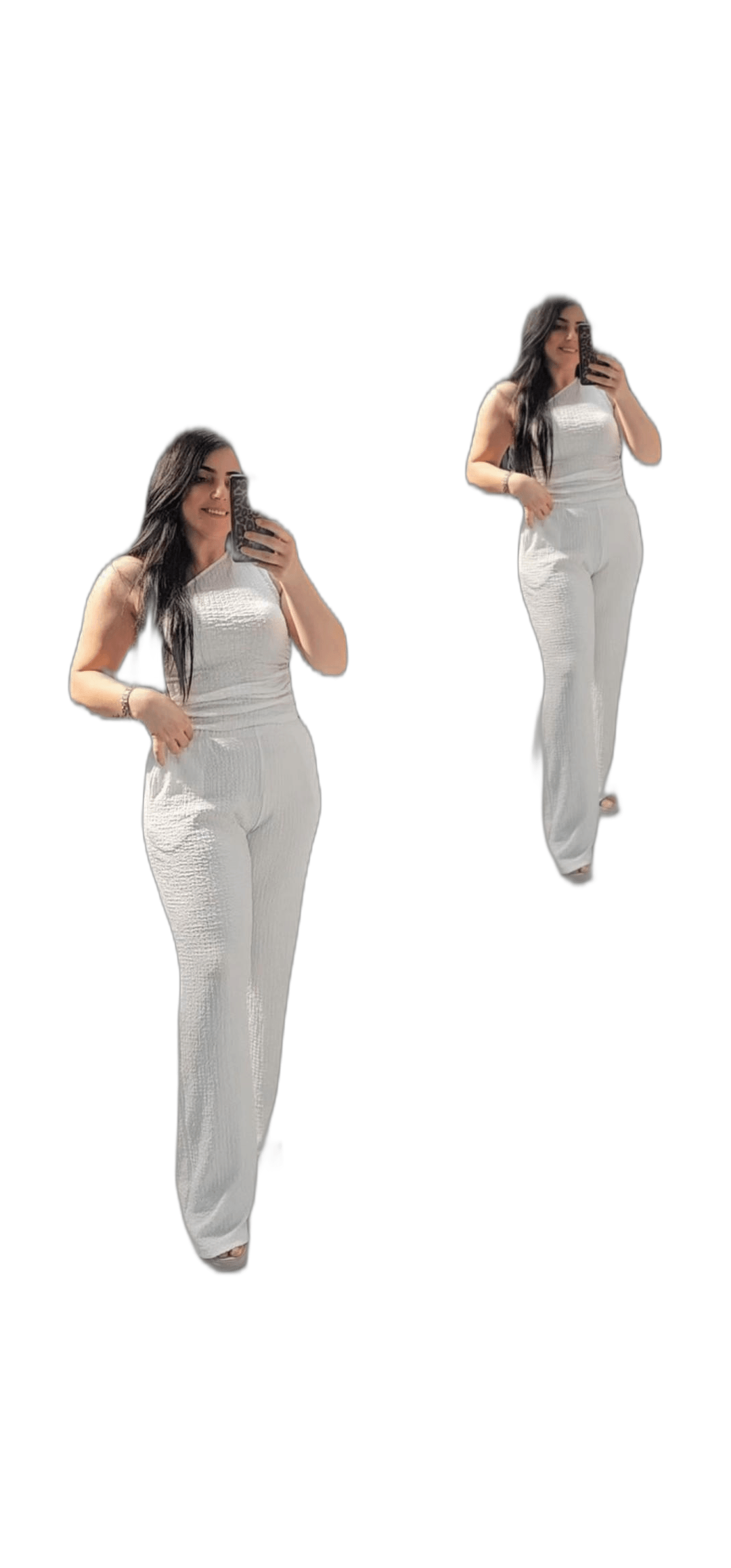 tek omuz beyaz takım ✨️✨️