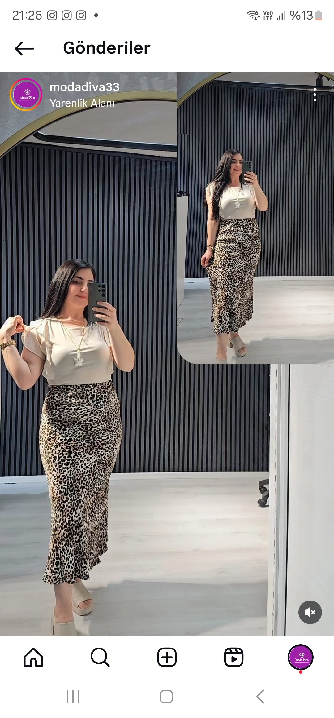 leopar etek kolları şifon buluz