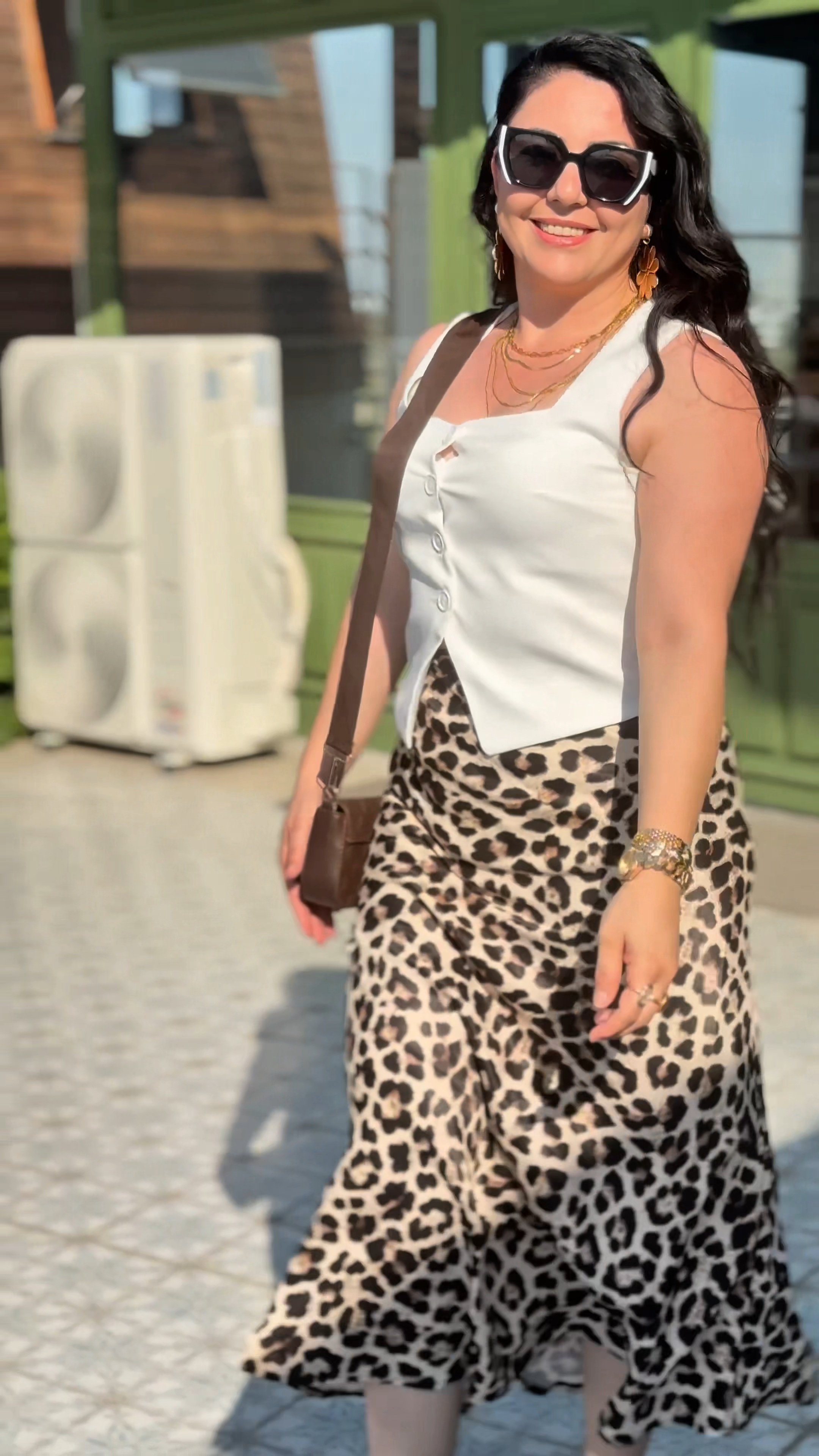 leopar etek kumaş gömlek konbin ikilisi ✨️