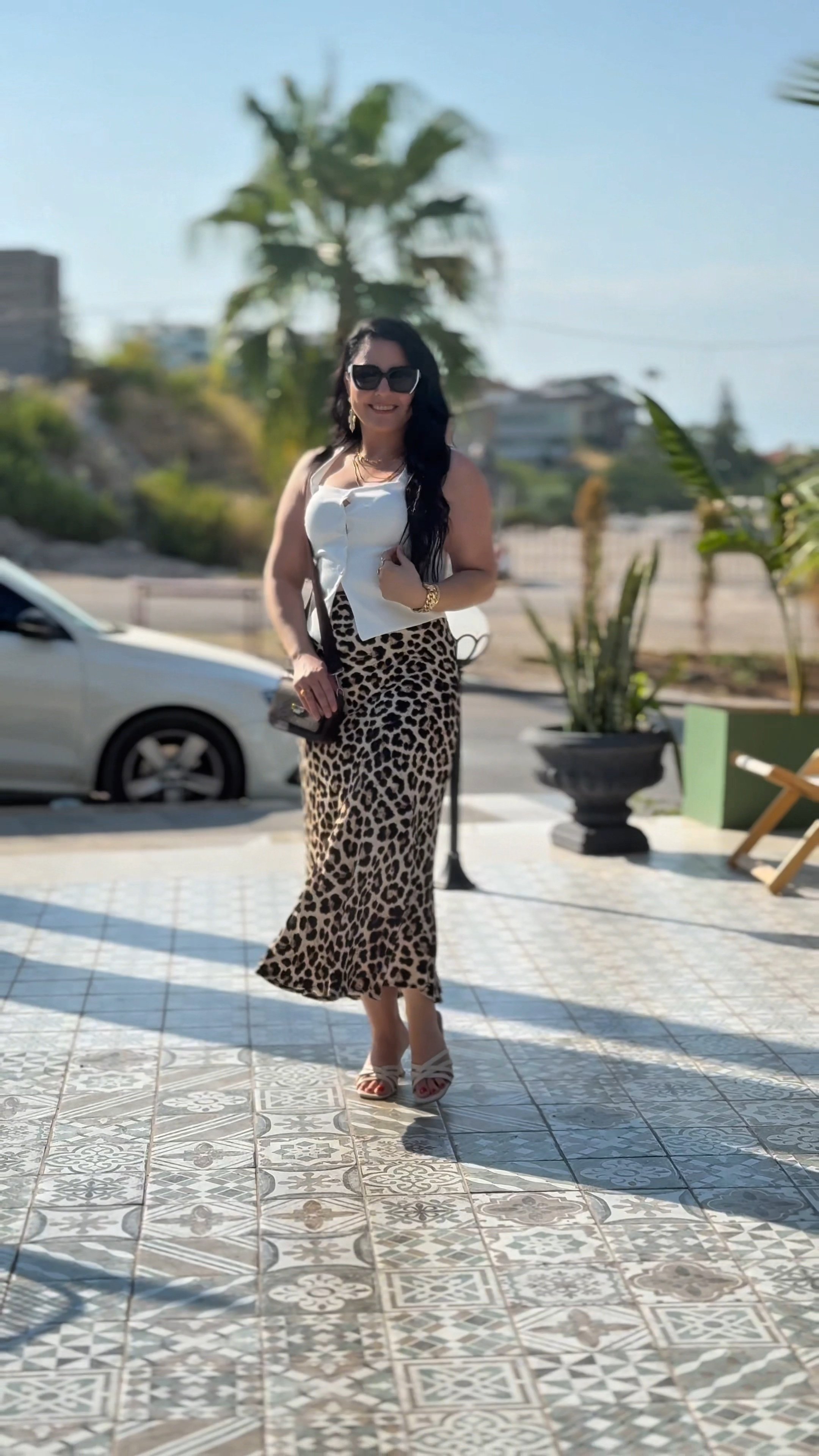 leopar etek kumaş gömlek konbin ikilisi ✨️