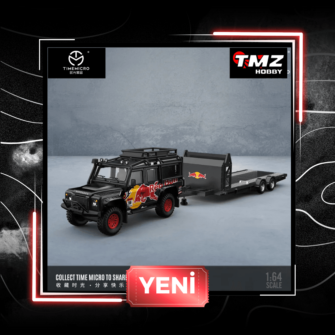 TİME MİCRO LAND ROVER DEFENDER TRAİLER SET - TimeMicro-LandRover DefenderRed Bull-Trailer