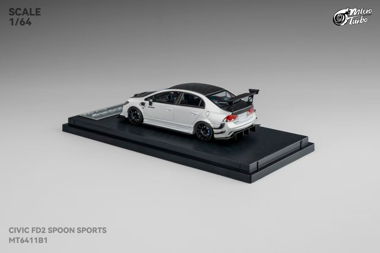 Micro Turbo FD2 Spoon MT6411B1 Metallic White
