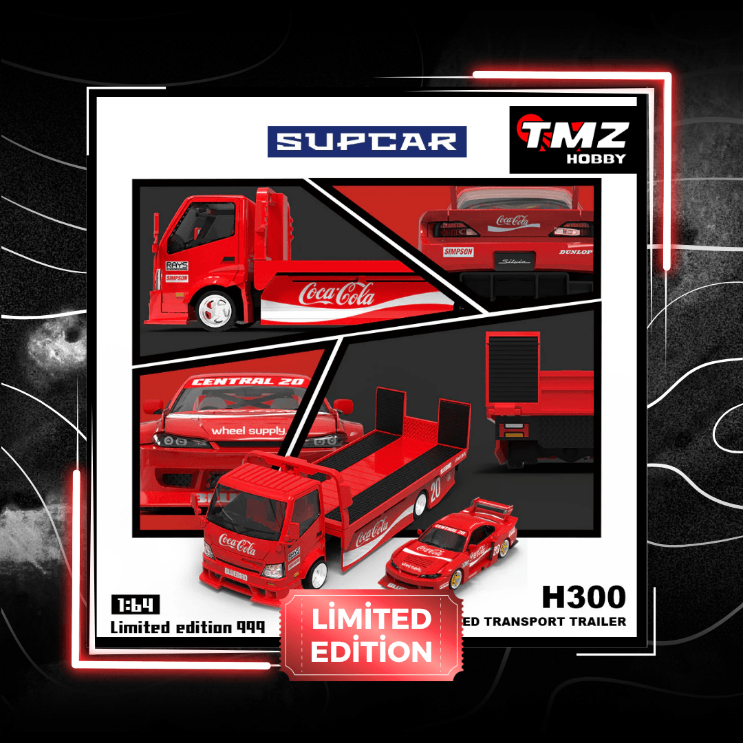 SUPCAR 1:64 Nissan Silvia S15 & Hino H300 Çekici Coca Cola Livery (3 Versions)