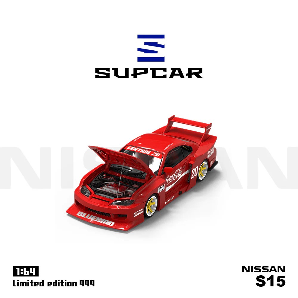 SUPCAR 1:64 Nissan Silvia S15 & Hino H300 Çekici Coca Cola Livery (3 Versions)