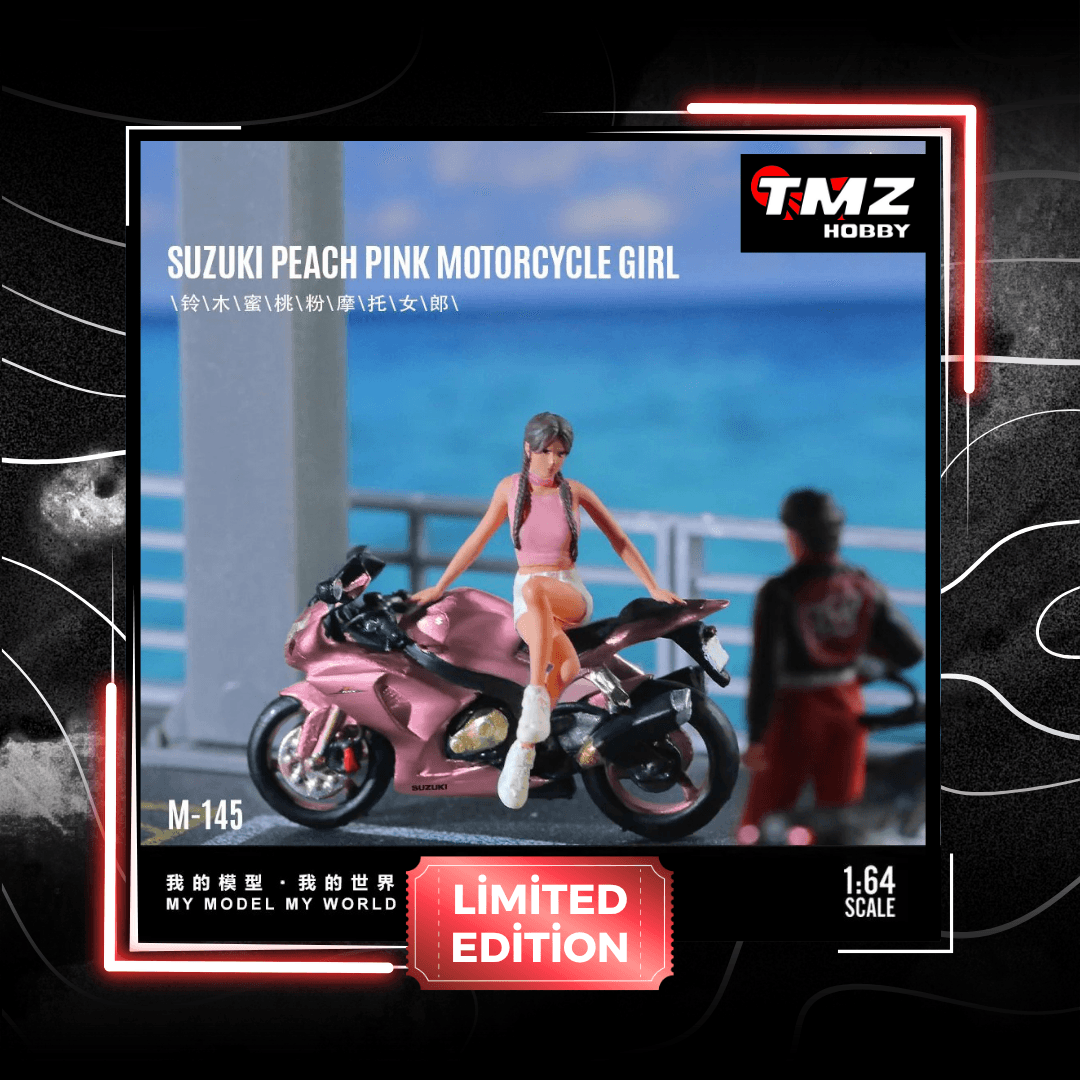 MoreArt 1:64 Suzuki Peach Pink Motorcycle Girl