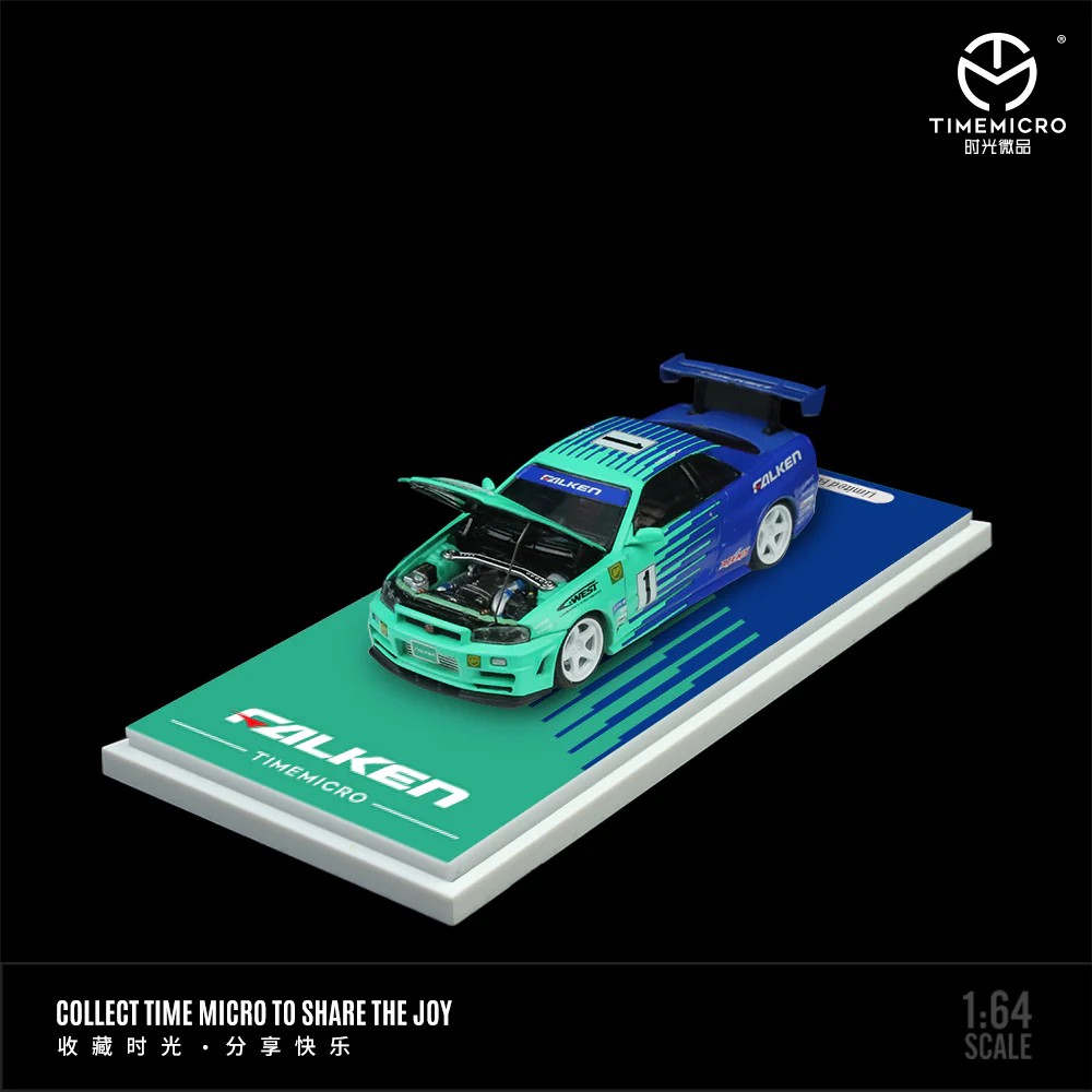 TimeMicro 1:64 Falken Nissan GTR34 and Toyota FJ40 Çekici