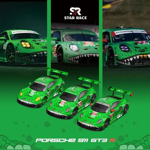 STAR RACE  PORSCHE 911 GT3 TYRANNOSAURUS REX LİVERY THREE CAR SET