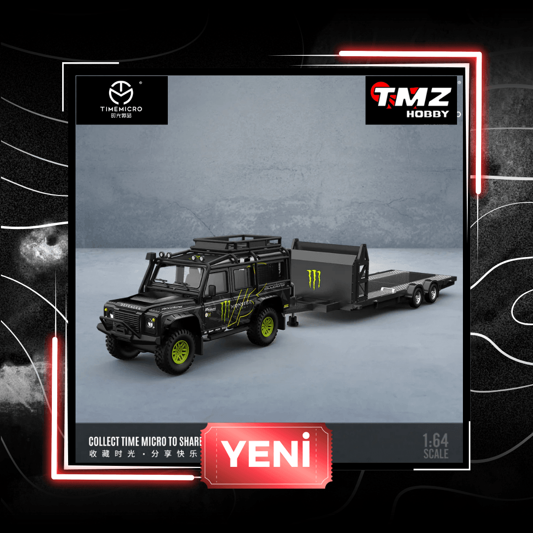 TİME MİCRO LAND ROVER DEFENDER TRAİLER SET - TimeMicro-LandRover DefenderMonster-Trailer