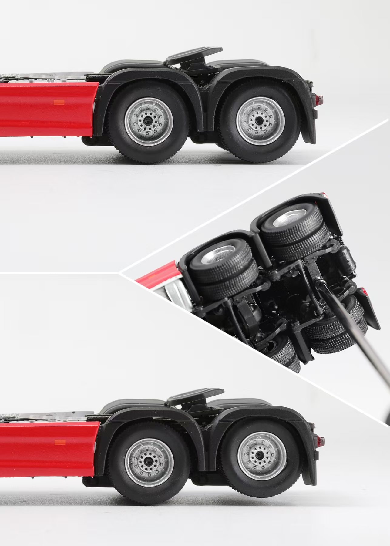 GCD BENZ Actros 3 axle tractor with retractable trailer (trailer) C/Red and White KS101-498