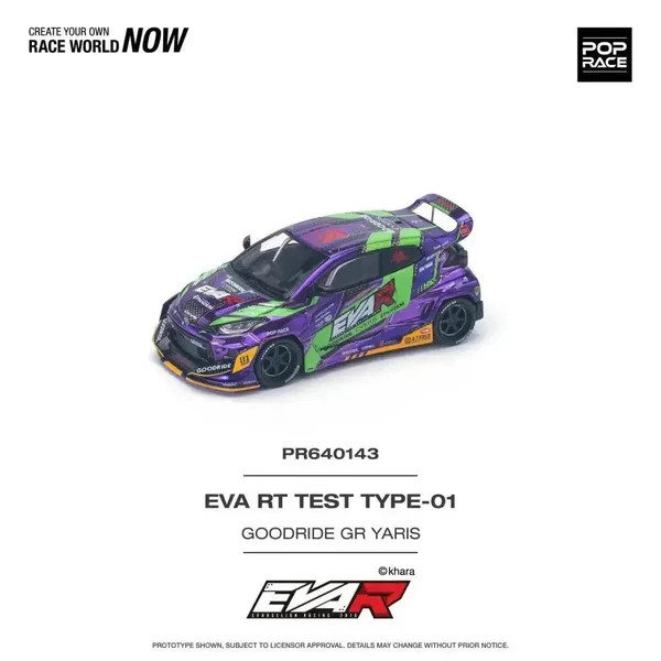 Pop Race - Eva RT Test Type-01 Goodride Toyota GR Yaris - Pop Race - Scala 1/64 PR64-143