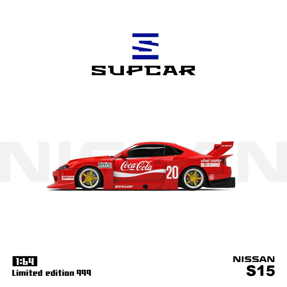 SUPCAR 1:64 Nissan Silvia S15 & Hino H300 Çekici Coca Cola Livery (3 Versions)