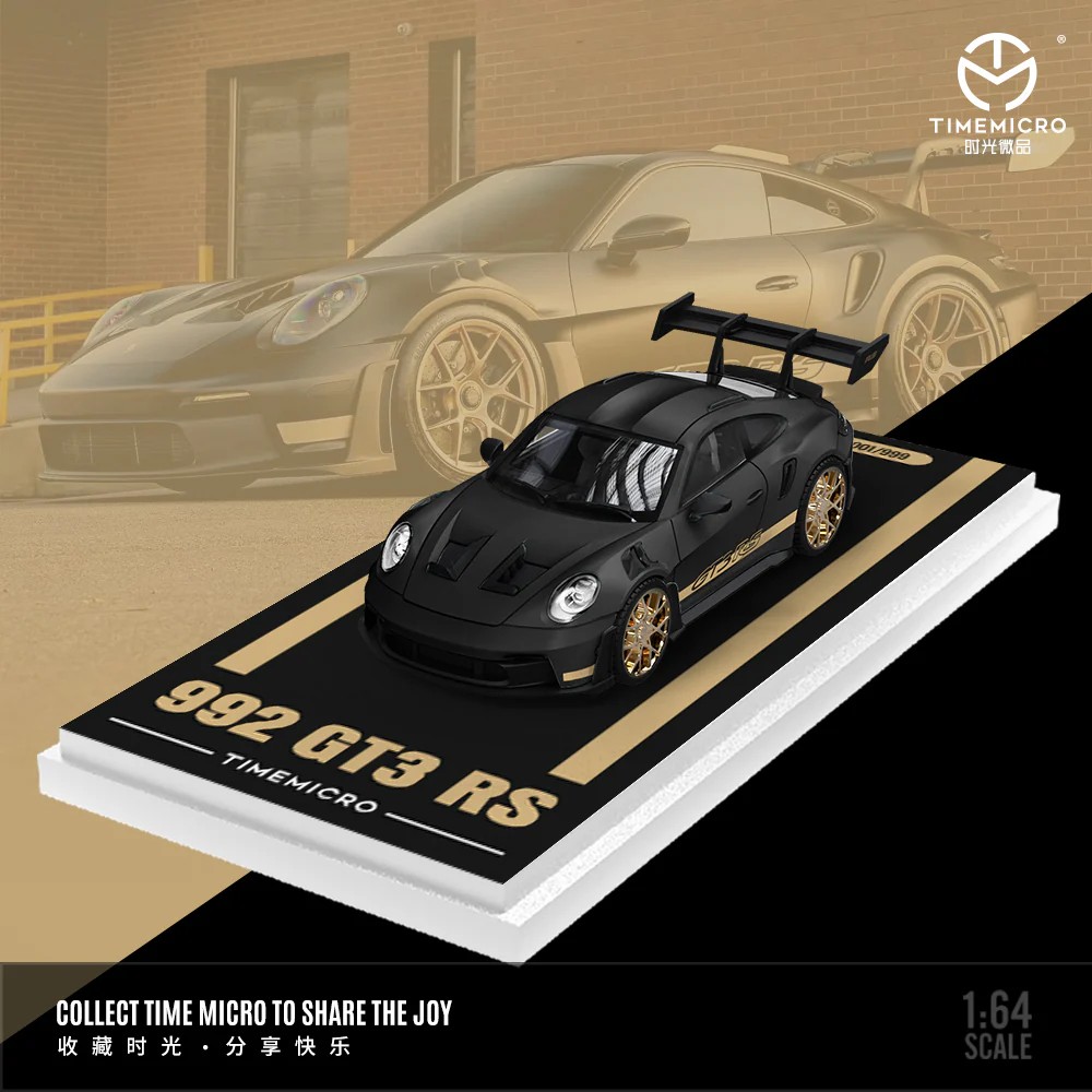 TimeMicro 1:64 Volkswagen and Porsche Black Gold Set