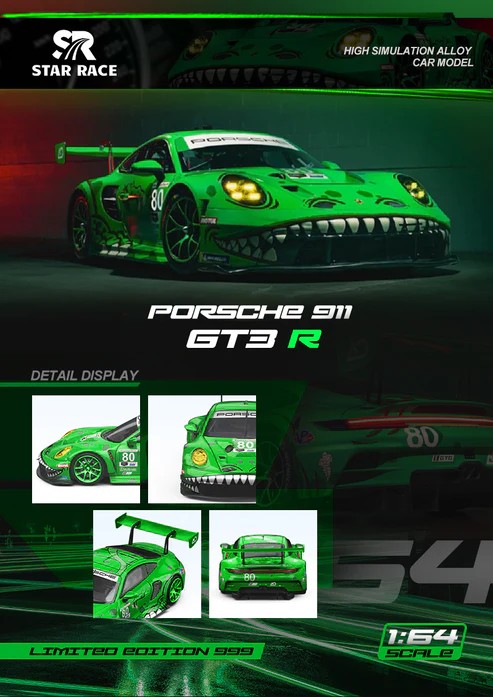 STAR RACE  PORSCHE 911 GT3 TYRANNOSAURUS REX LİVERY THREE CAR SET