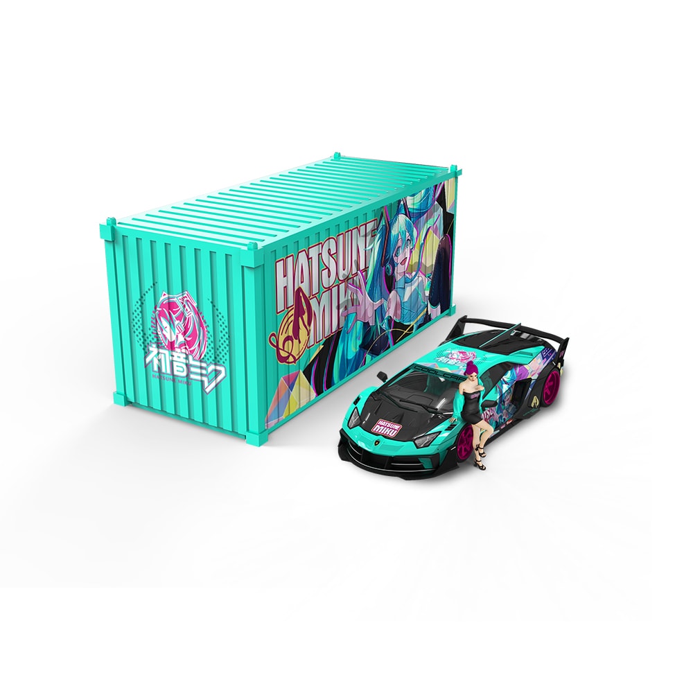 Cool Car Lamborghini GTEVO Hatsune MiKu Container Set