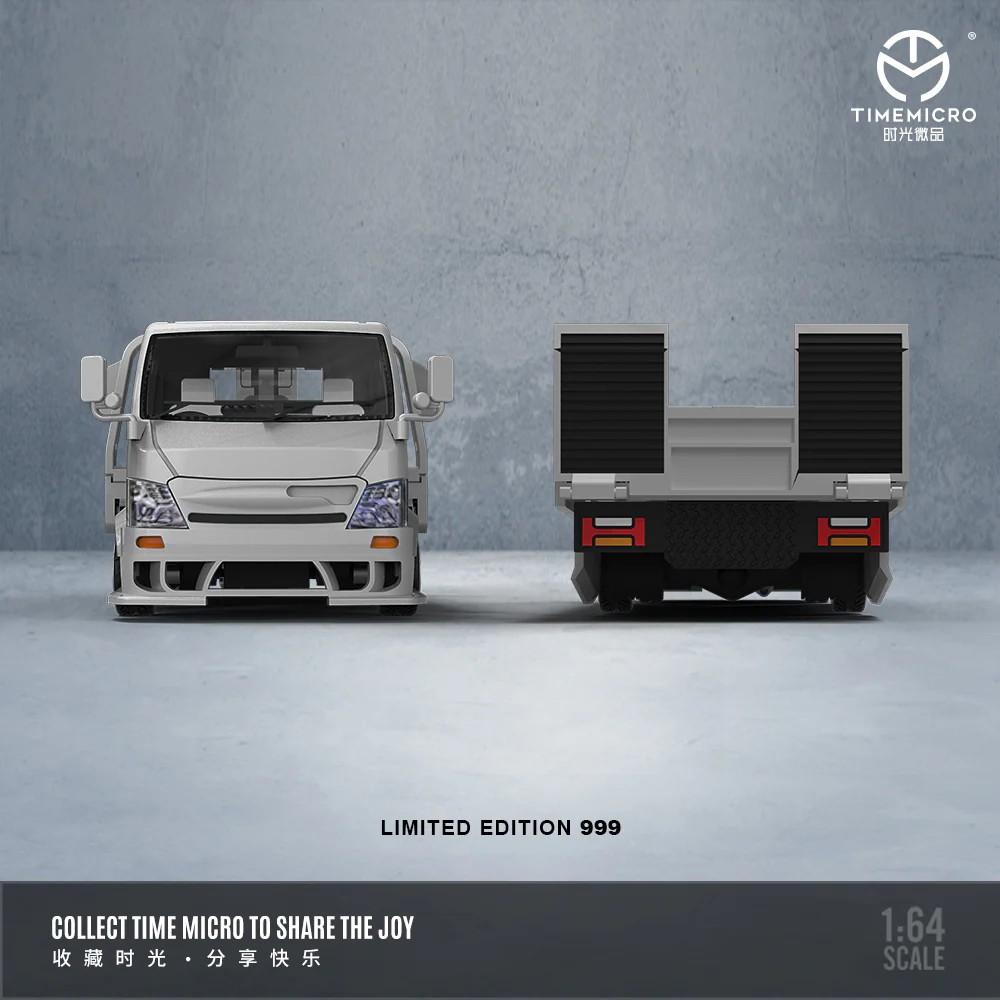 Time Micro 1:64 H300 Flatbed ÇEKİCİ & Nissan GT-R R35 Silver Blue Livery Series