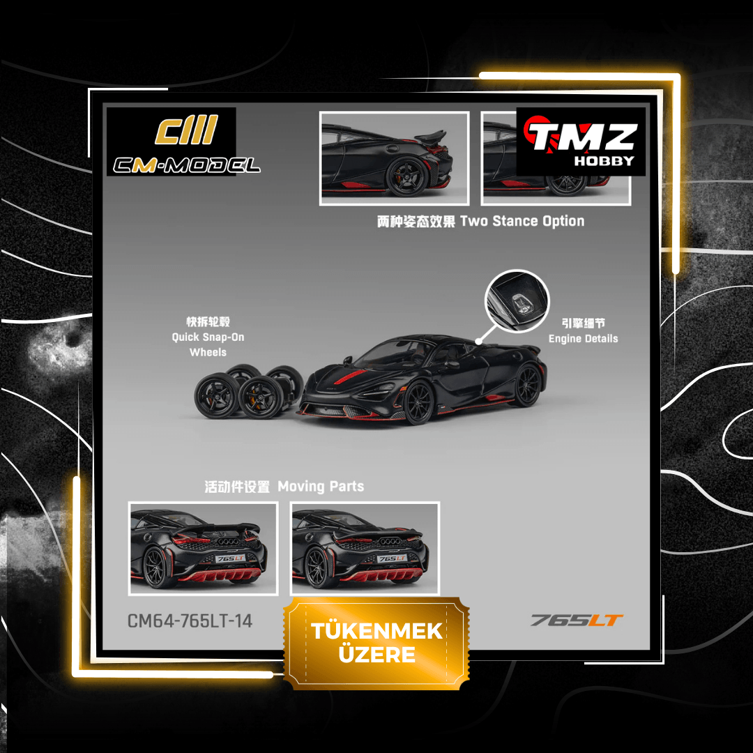 CM MODEL MCLAREN 765LT MATT BLACK